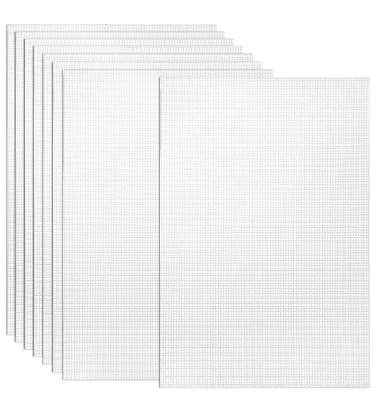 Tosnail 7 Count Clear Plastic Mesh Canvas Sheets - Pack of 8 for Embroidery Crafting | 18 x 12 - Buy Online on GoSupps.com