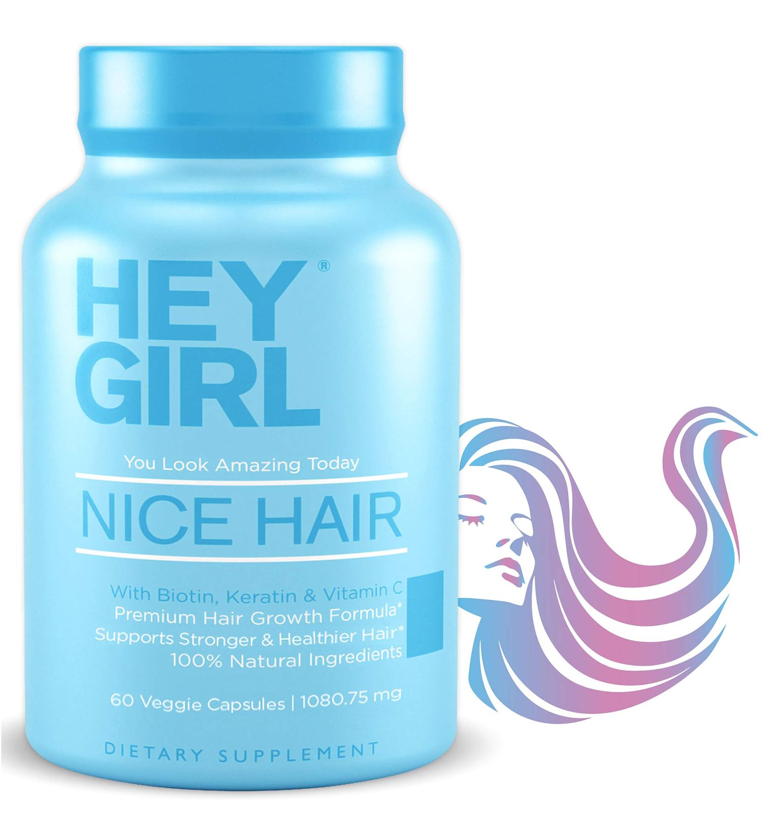Thinning Hair Solution: Hair Vitamins for Faster Growth, Stronger Hair, Healthier Skin & Nails - With Biotin, Keratin, Folic Acid, Vitamin B & C - Buy Online on GoSupps.com