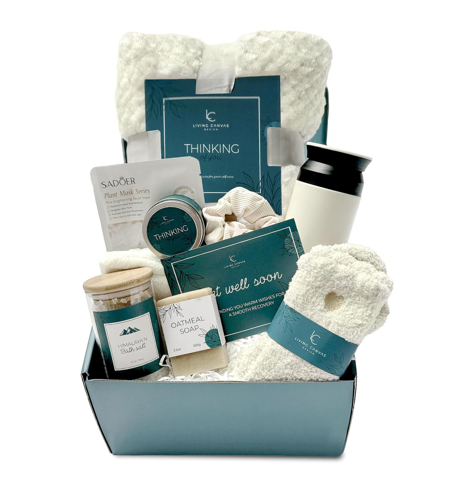 Self Care Gifts for Women | 11-Piece Spa Gift Basket for Mom Girlfriend Wife Daughter - Best Get Well Gifts with Bath Salts & Oatmeal Soap - Buy Online on GoSupps.com