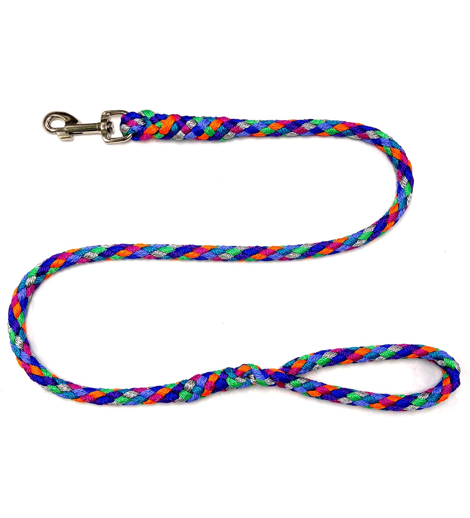 Dog leash large dogs jumbo with hand loop up to 80 kg / guide leash / training line / training line very stable 17 colors (5m Florida (7 pastel colors)) 5m Florida (7 pastel colors))