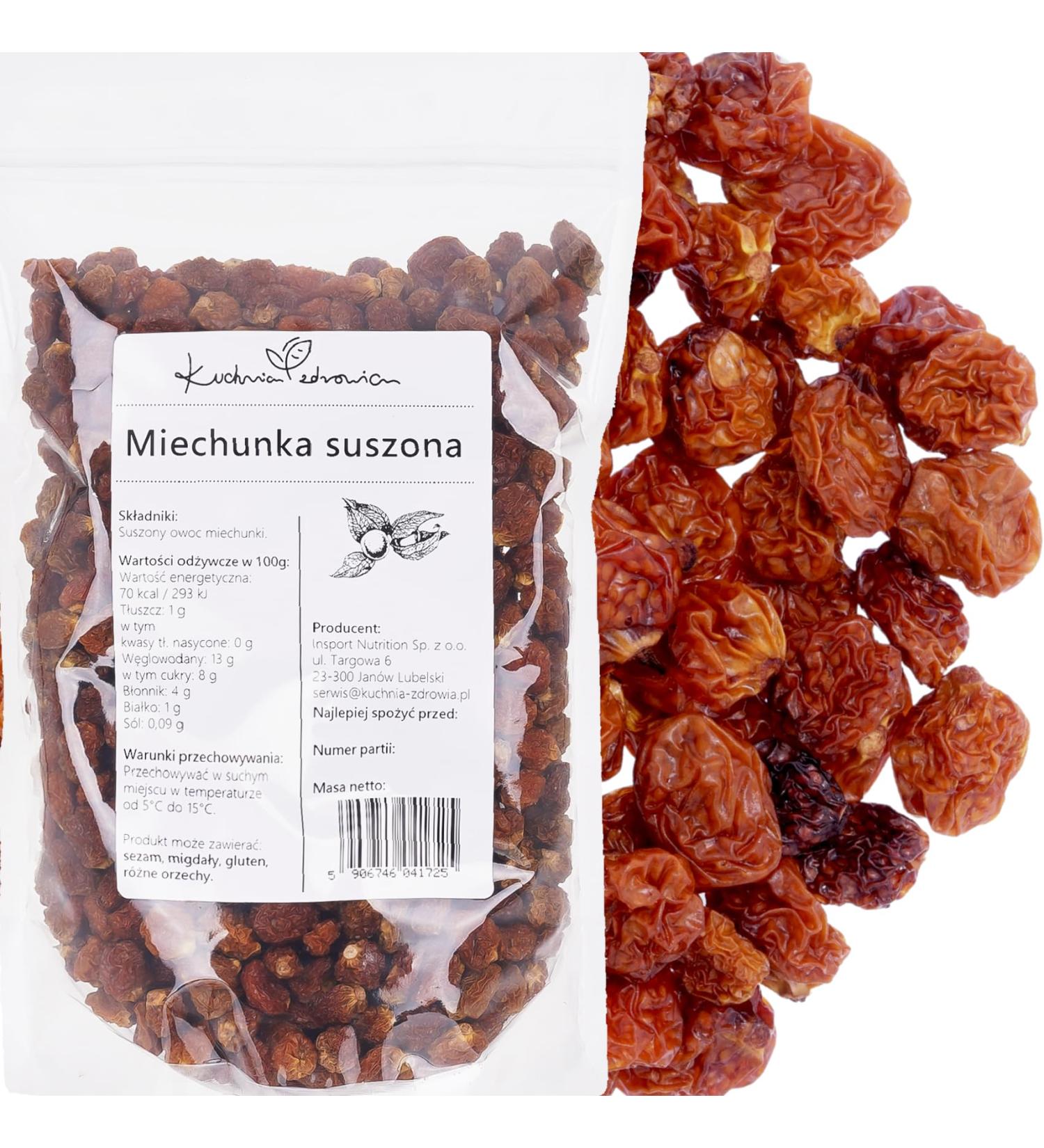  Kuchnia Zdrowia Peruvian Cherry - Natural - No Preservatives or Colourings - Kuchnia Zdrowia - Airtight Bag with Zip: (500g) - Buy Online on GoSupps.com