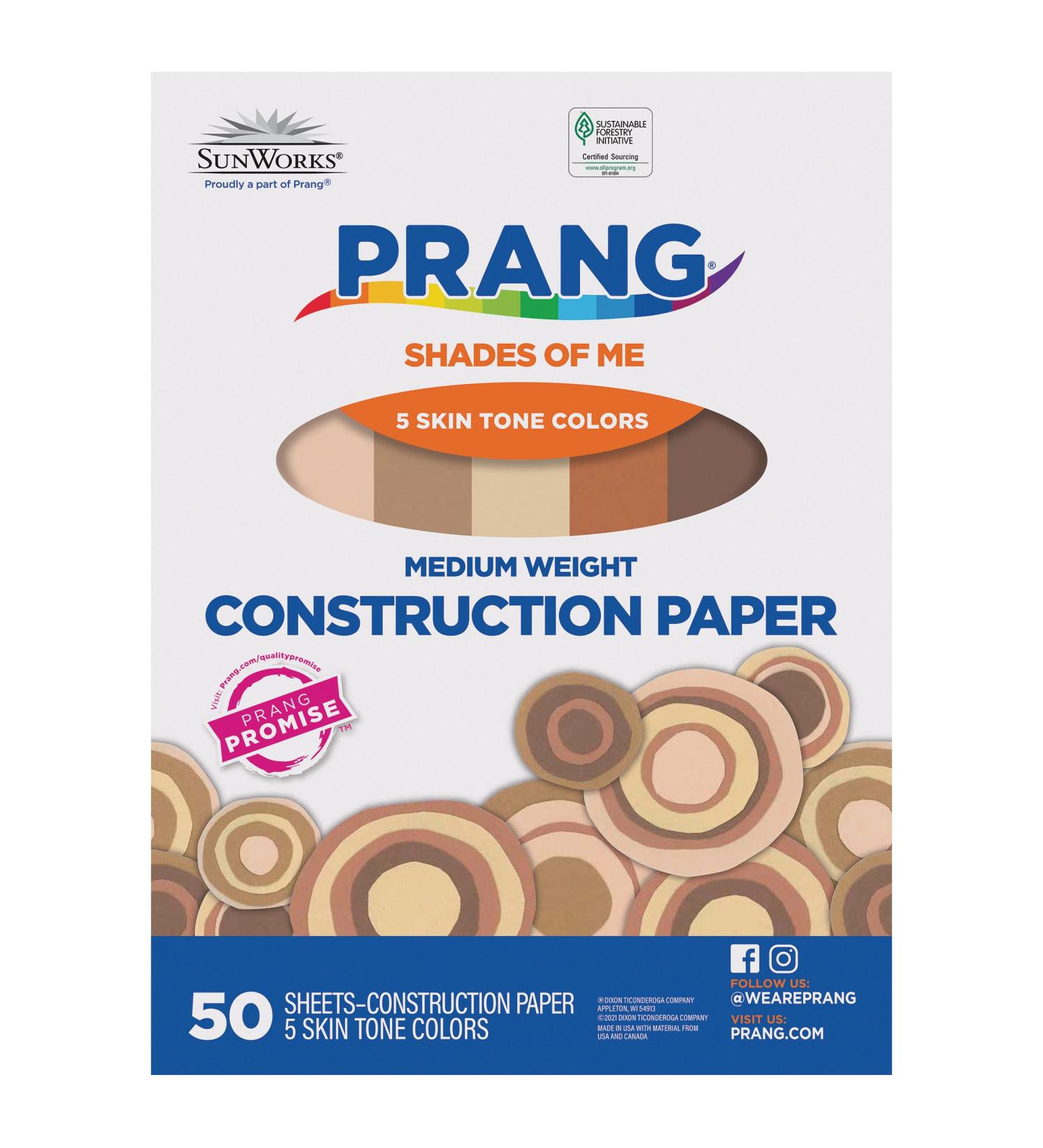 Prang Shades of Me Construction Paper - 5 Skin Tone Colors - 12x18 - 50 Sheets - Buy Online on GoSupps.com