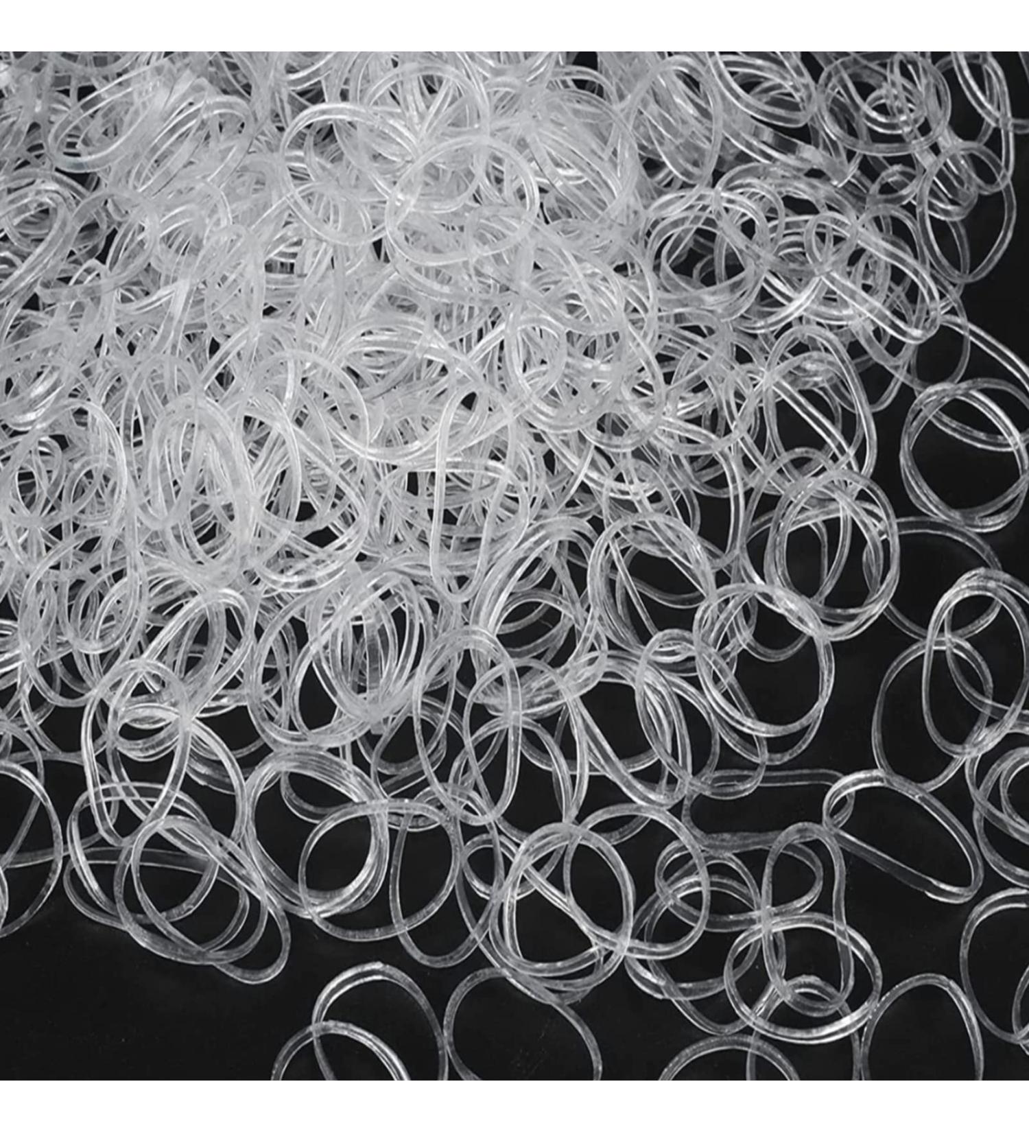 YODAJUN 1000Pcs Clear Elastic Hair Rubber Bands - Mini Hair Elastics for Girls & Women - Baby Hair Ties for Braiding - Buy Online on GoSupps.com