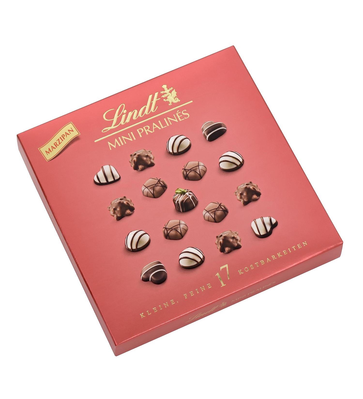 Lindt Marzipan Mini Pralin s 90g | 17 Gourmet Chocolates in 6 Varieties | Perfect Chocolate Gift Box - Buy Online on GoSupps.com
