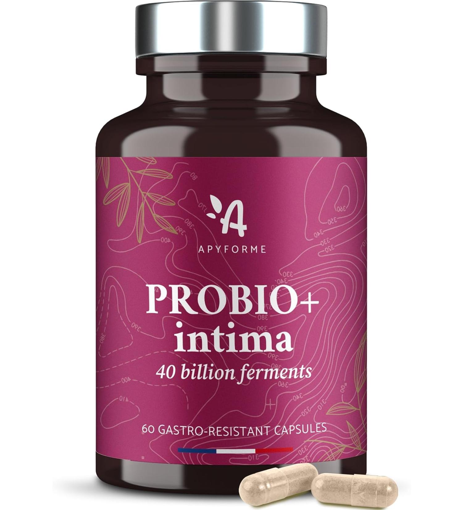 Apyforme Probiotics for Women Vaginal Health - 40 Billion CFU - 4 Lactobacillus Strains - 100% French - Probio+ Intima - Buy Online on GoSupps.com