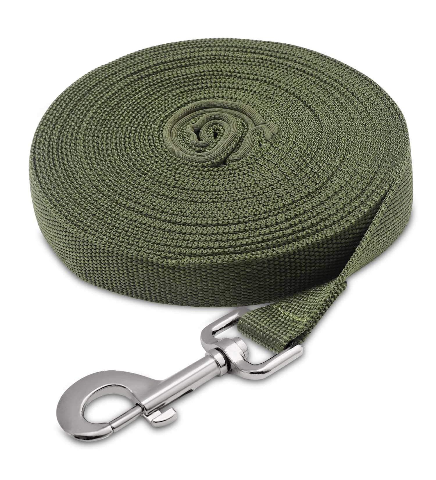 10m Army Green Tow Leash for Dogs | Durable Nylon Training Leash with Padded Handle | Perfect for Large & Small Dogs - International Shipping - Buy Online on GoSupps.com