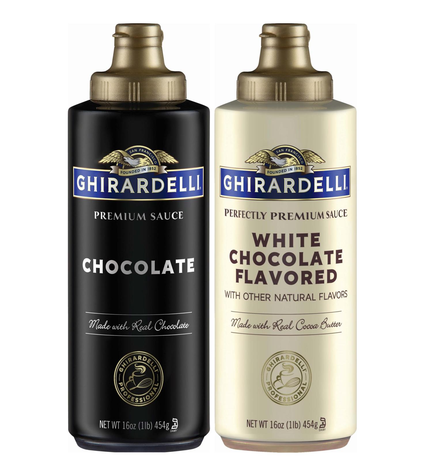 Ghirardelli 16oz Sauce Variety Pack: Chocolate & White Chocolate