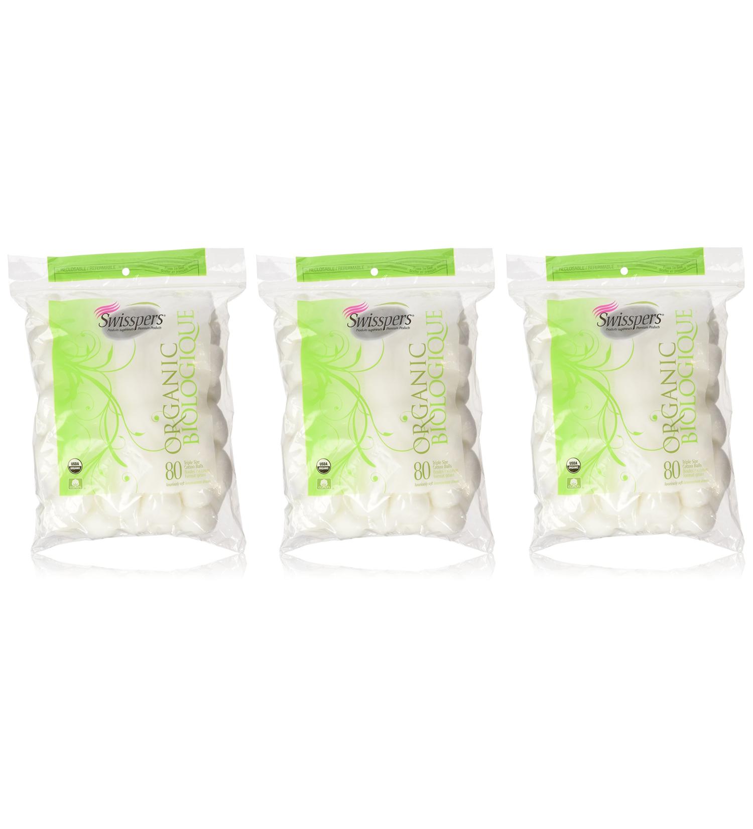 Organic BIOLOGIQUE Cotton Balls,organic, Pack of 3 (240 Balls)