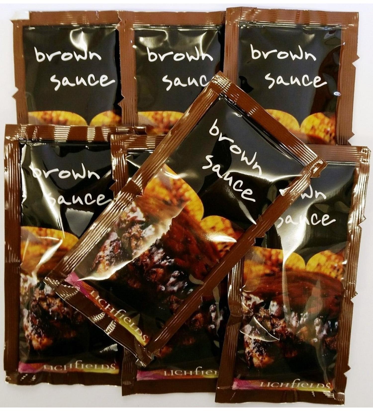 12 x Lichfields Brown Sauce - Individual 10g Sachets