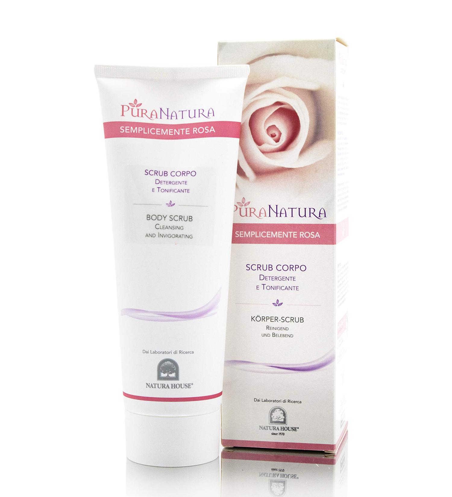 Natura House SpA PuraNatura Simply Rose Scrub body cleanser invigorating 250 ml