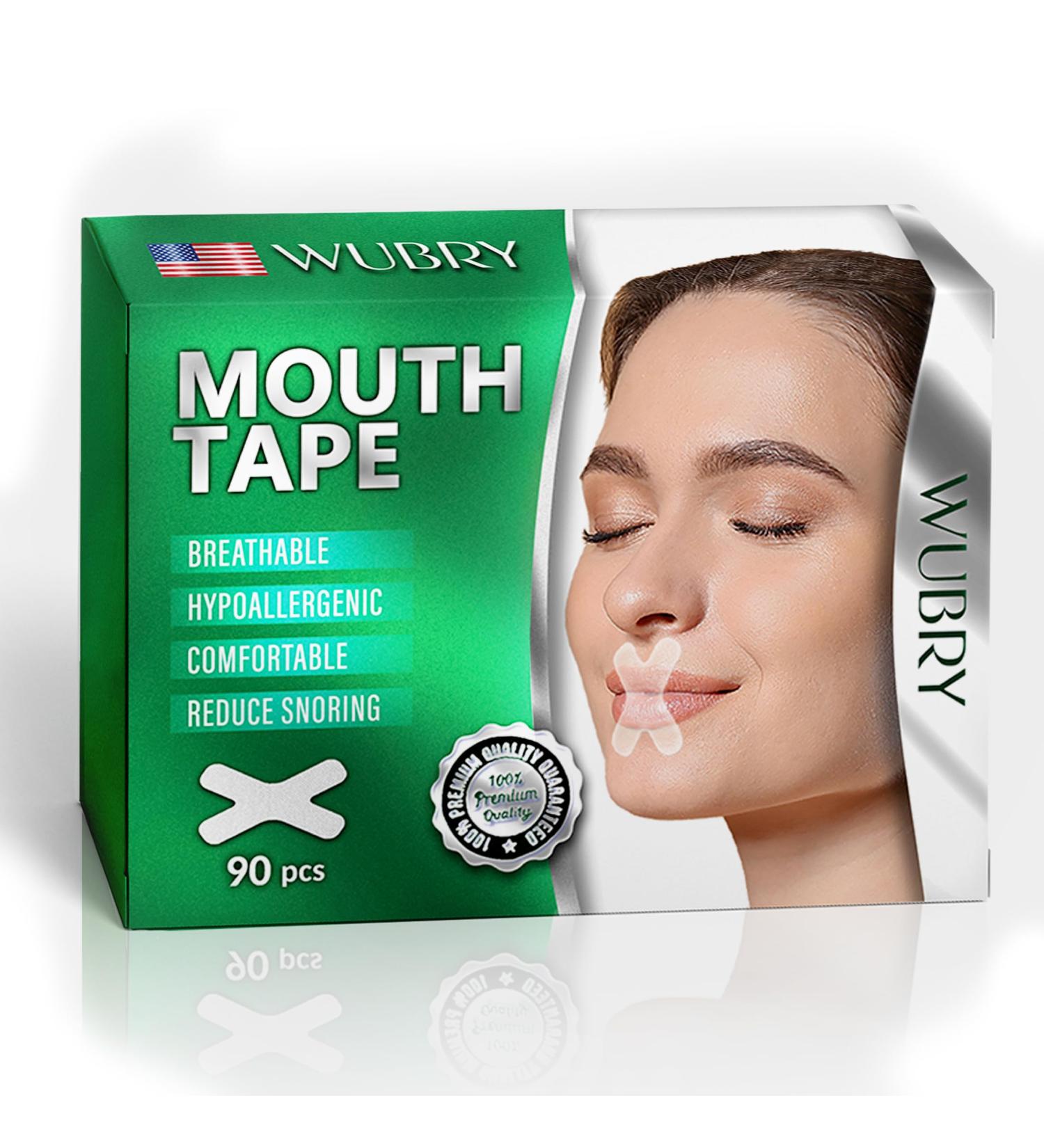 WUBRY Mouth Tape for Sleeping - 90 Pcs Sleep Strips for Snoring & Nasal Breathing - Improved Nighttime Sleep - X Type - Buy Online on GoSupps.com