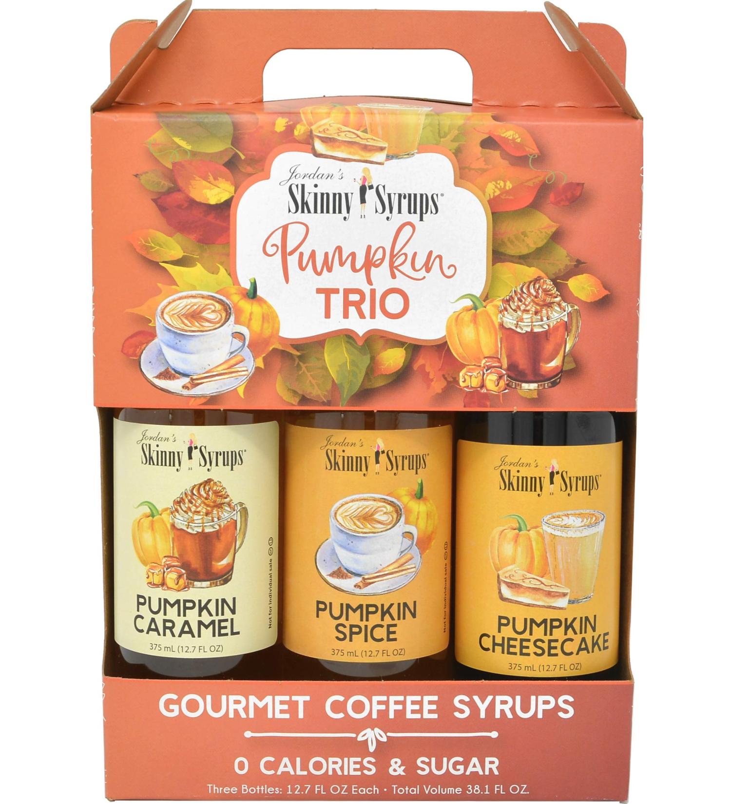 Jordans Sugar Free Skinny Syrups 3 Pack: Pumpkin Spice  Pumpkin Caramel  Pumpkin Cheesecake - Buy Online on GoSupps.com