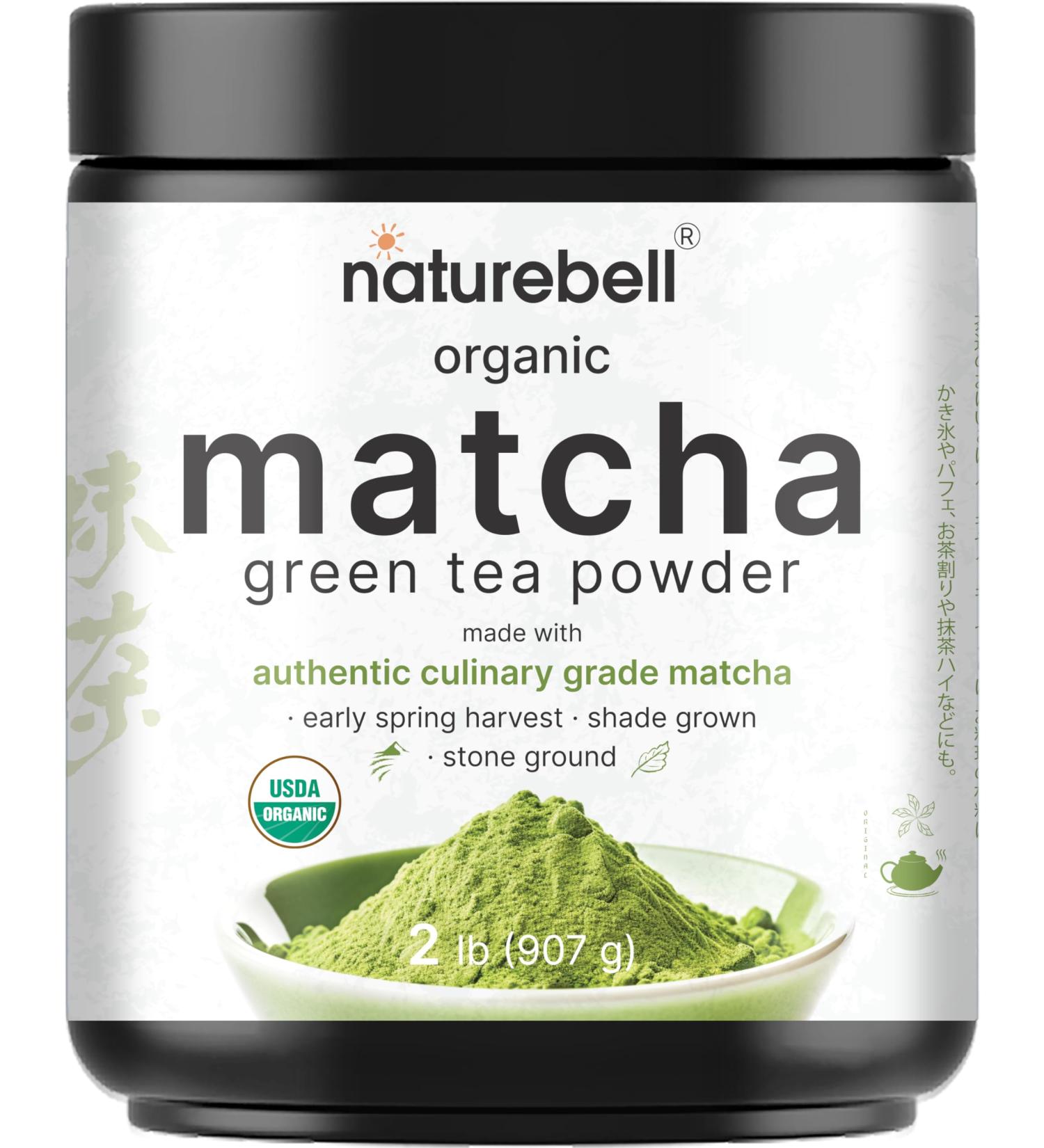 Organic Matcha Green Tea Powder 2 Pounds | Unsweetened with Zero Sugar Culinary Grade Potent Early Harvest Fine Stone Ground Vegan All Purpose Great for Matcha Latte Matcha Green Tea Powder 2 Pound (Pack of 1) - Buy Online on GoSupps.com