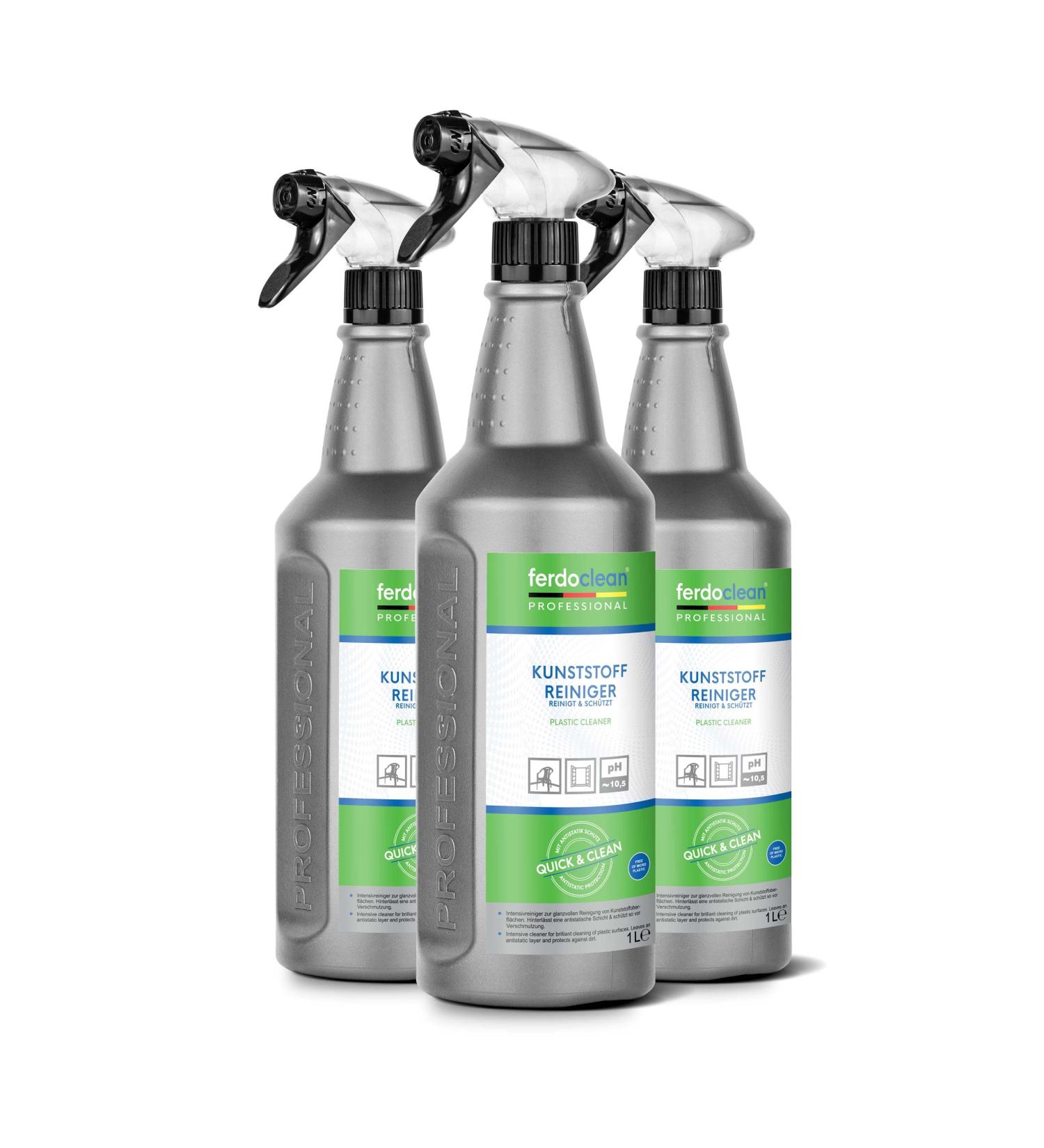 Ferdoclean Organic Plastic Cleaner - 3 x 1000ml | Effective PVC Cleaner for Window Frames & Garden Furniture | Tough on Stubborn Dirt - Buy Online on GoSupps.com