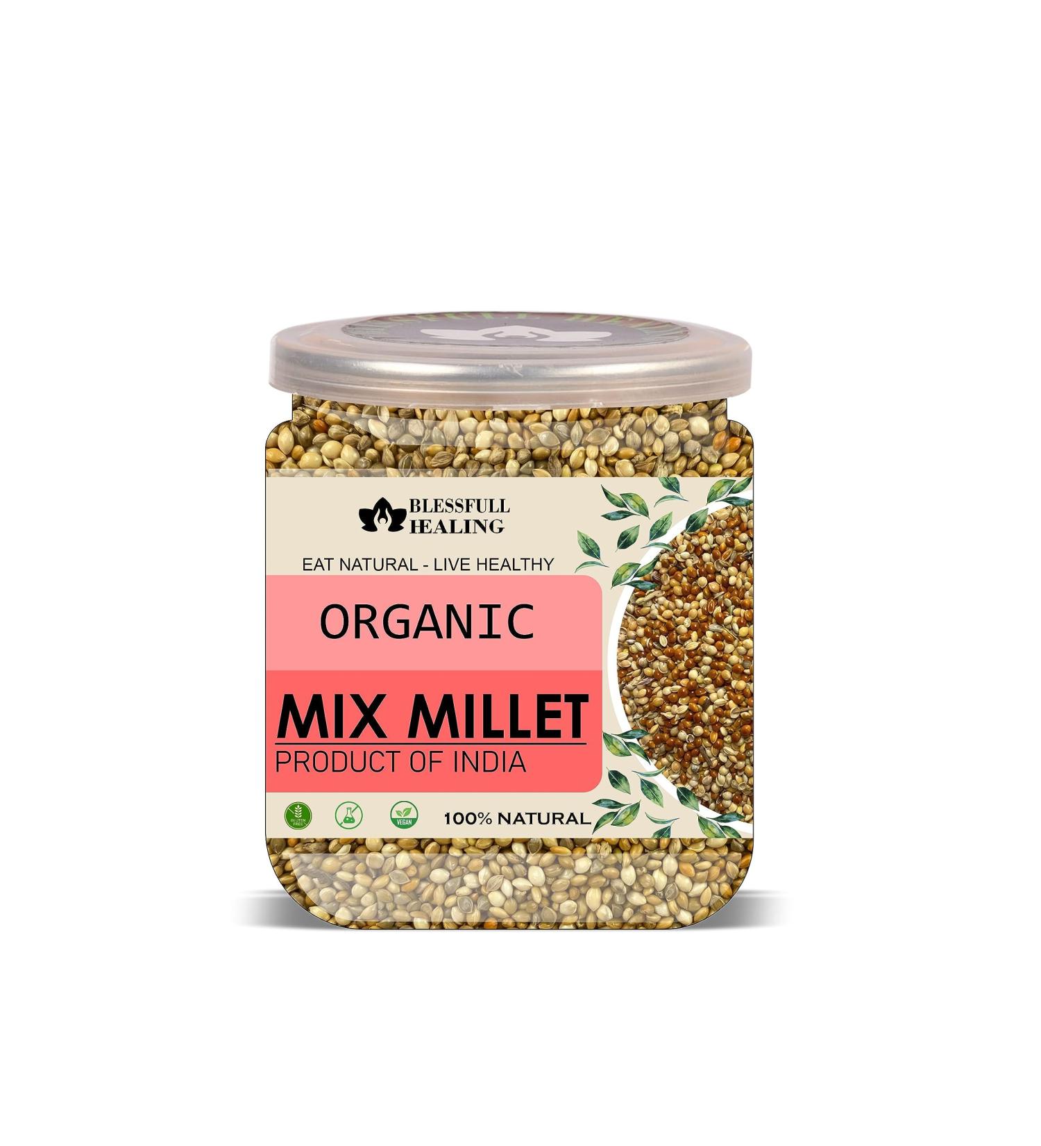 Blessfull Healing Organice Mix Millet 2 lb (907 Gram) - Buy Online on GoSupps.com