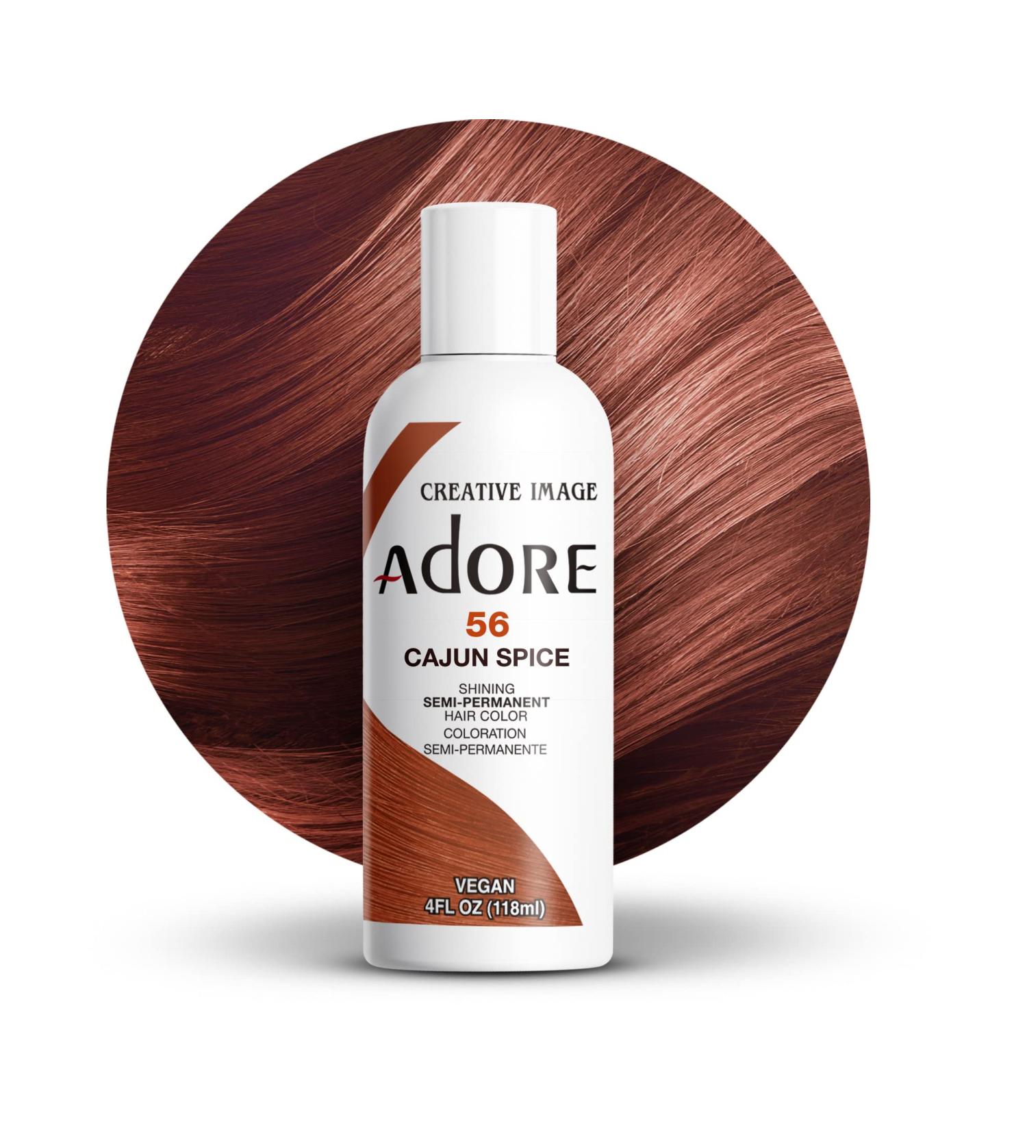 Adore Vegan & Cruelty-Free Hair Dye 4 Fl Oz - Cajun Spice 056 Semi Permanent Color - Buy Online on GoSupps.com