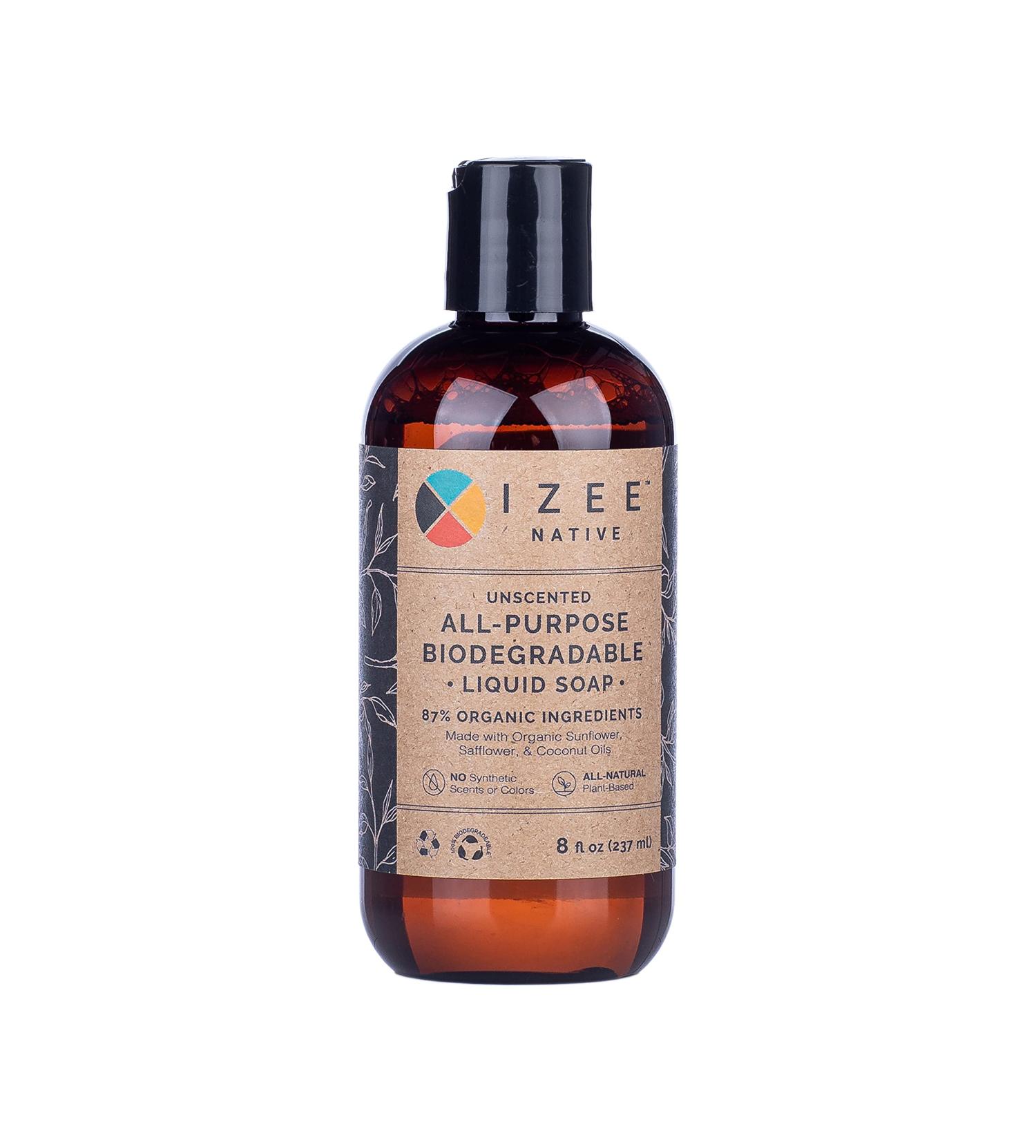 Biodegradable All-Purpose Castile Soap 8oz - Unscented Eco-Friendly Camping Soap | Organic Multi-Purpose Cleanser for Dishes Face Hair Laundry - Made in Montana USA - Buy Online on GoSupps.com