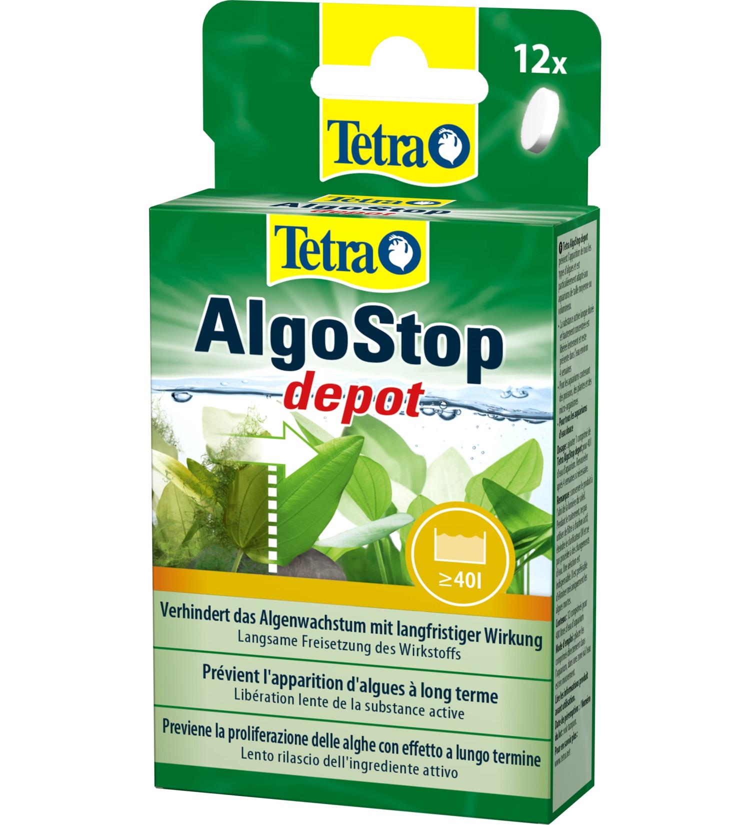Tetra Algostop Depot - 12 Stable Tablets for Long-Term Algae Prevention in Aquariums 40L+ - Buy Online on GoSupps.com
