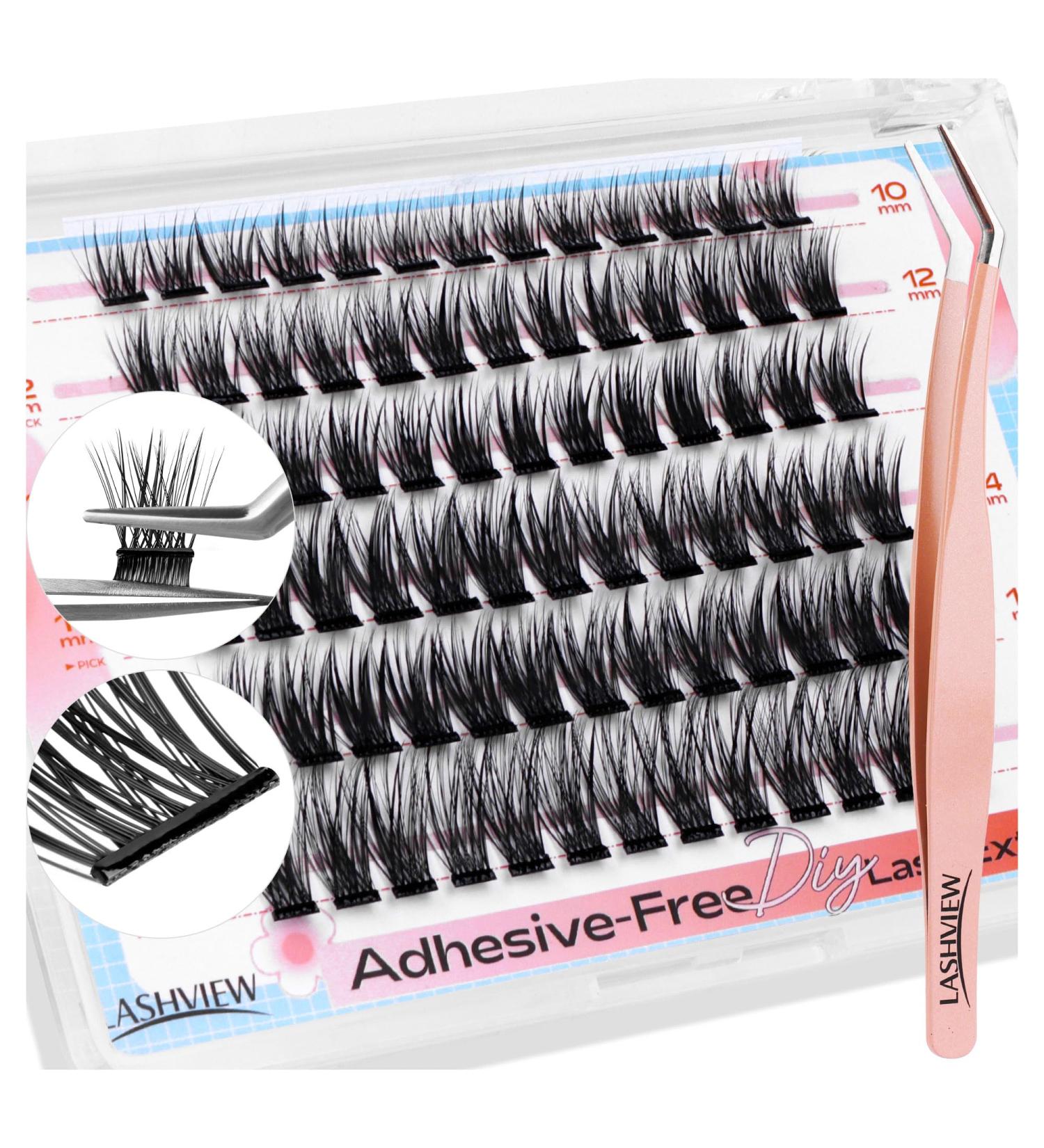 LASHVIEW Self Adhesive Eyelashes | No Glue Press-on Lashes | DIY Eyelash Extension Kit | International Shipping Available - Buy Online on GoSupps.com