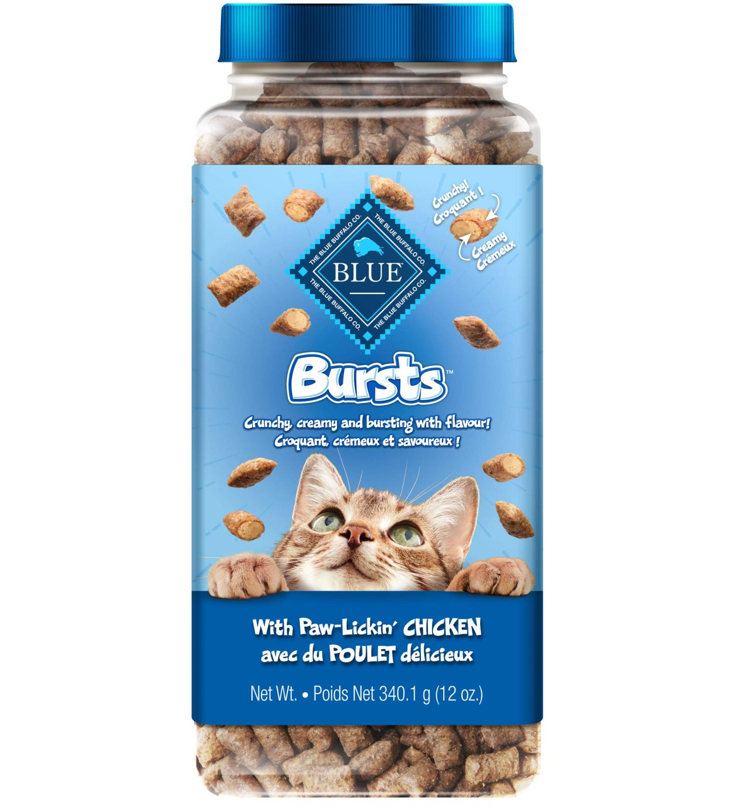 Blue Buffalo Bursts with Paw-Licken Chicken Cat Treats 340g tub Chicken 340g - Buy Online on GoSupps.com