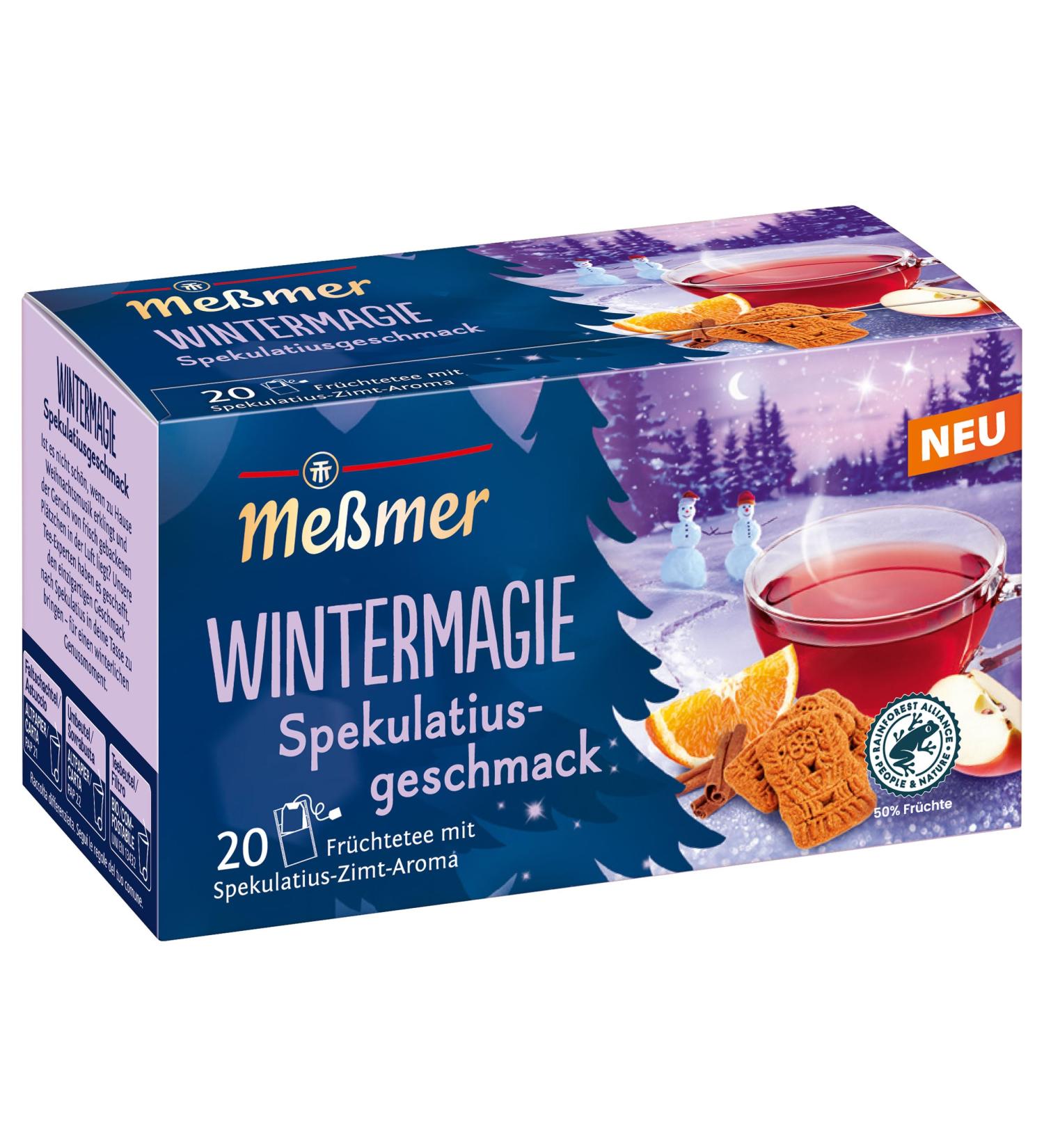 Me mer Winter Magic Tea | 20 Gluten-Free Lactose-Free Vegan Tea Bags | Perfect for Cozy Winter Days - Buy Online on GoSupps.com