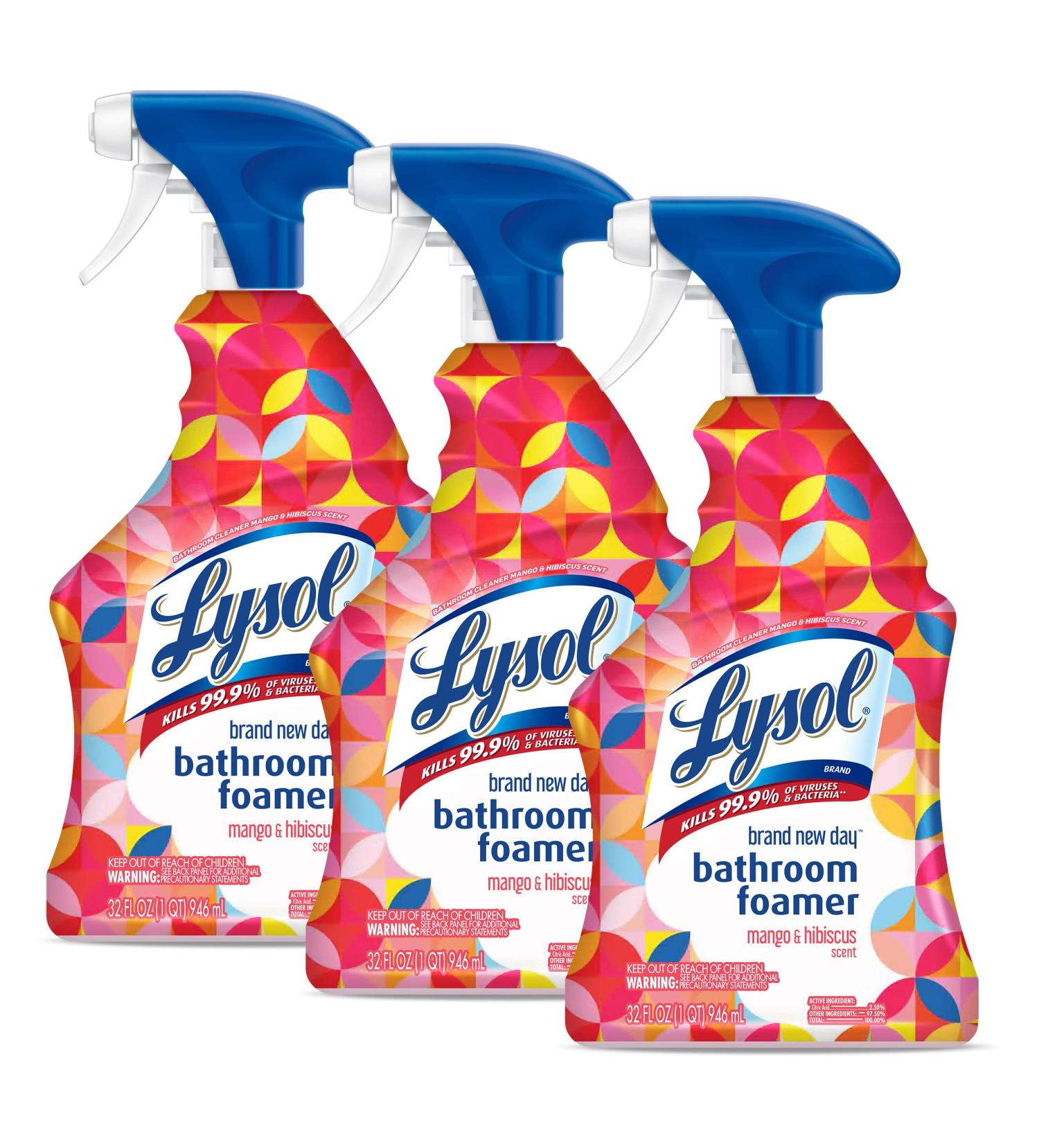 Lysol Bathroom Cleaner Mango & Hibiscus 32 Oz - Pack of 3 | International Shipping Available - Buy Online on GoSupps.com