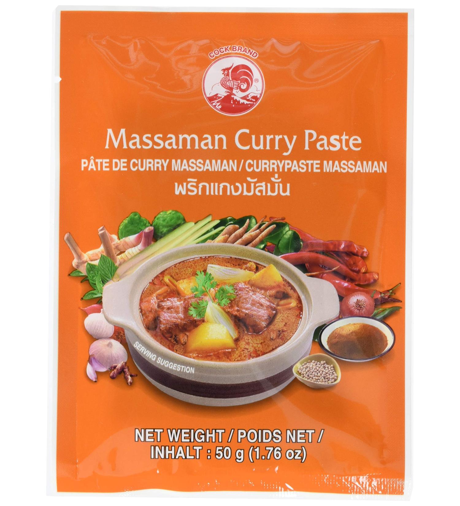 Cock Curry Paste Matsaman - Authentic Thai Cooking Mild Vegan Halal & Gluten-Free (1 x 50g) | International Shipping - Buy Online on GoSupps.com