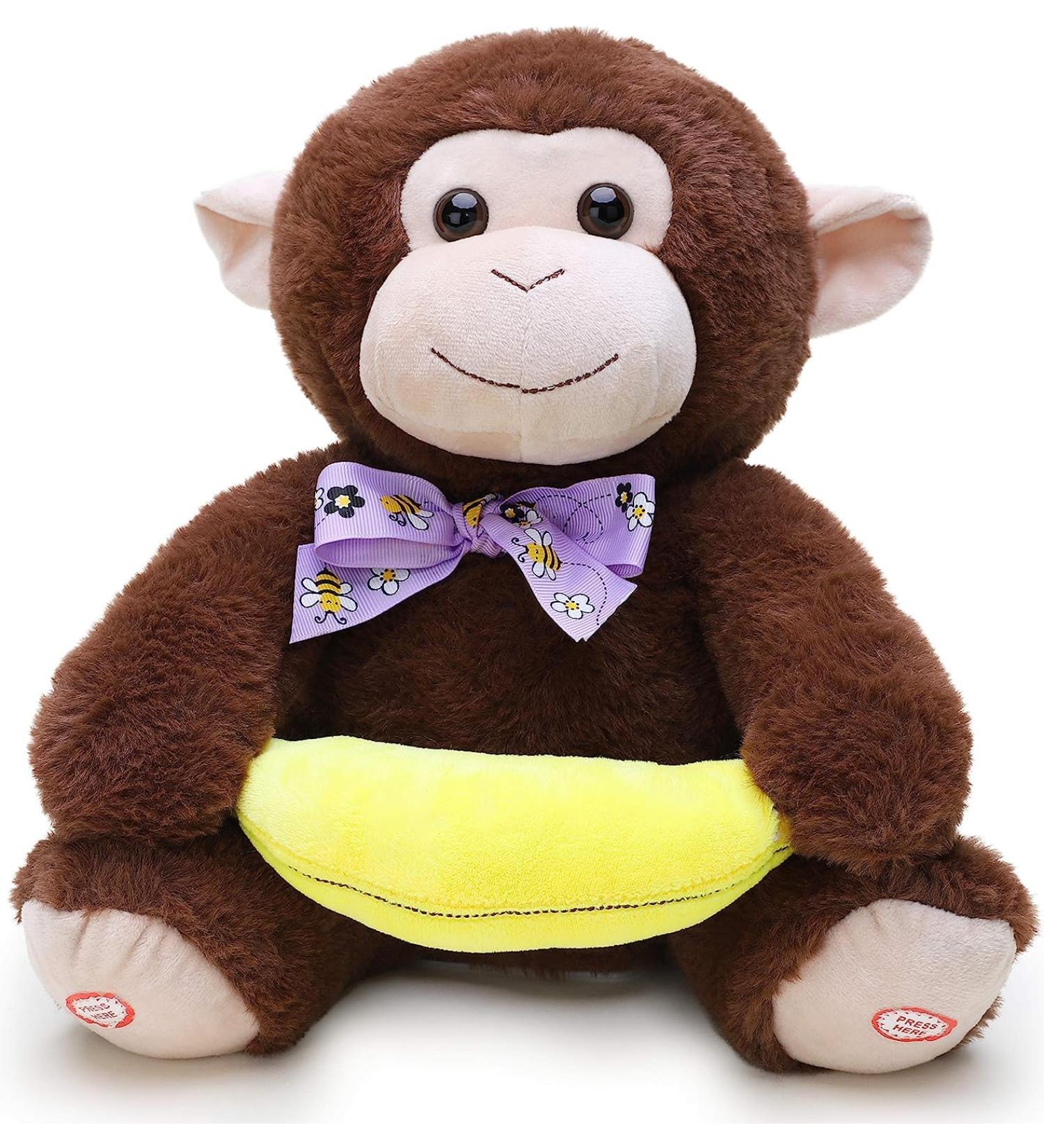 30cm Peekaboo Monkey Plush Toy - Animated Singing Toy with Movable Ears for Development - Buy Online on GoSupps.com