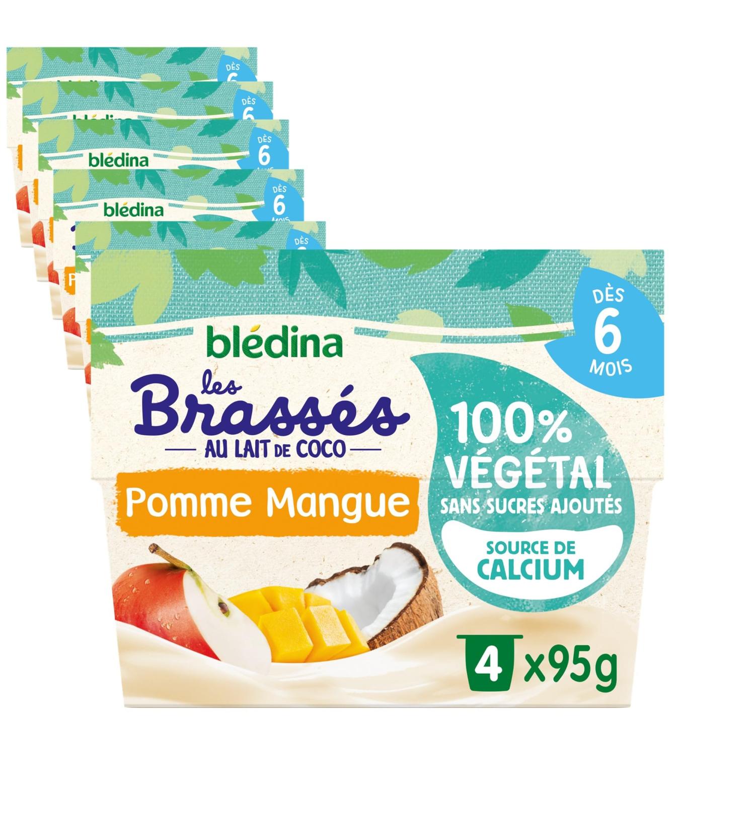 Bl dina - Brass s 100% V g tal - Lait de Coco pomme Mangue - D s 6 Mois - 6 x 380g - Buy Online on GoSupps.com