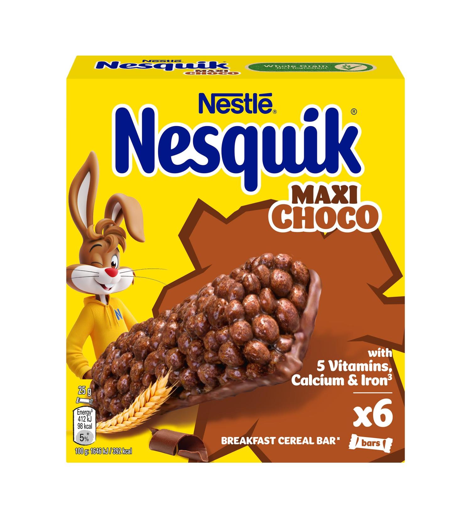 Nesquik Maxi Choco de Nestl Barre de C r ales 6 x 25 g - Buy Online on GoSupps.com