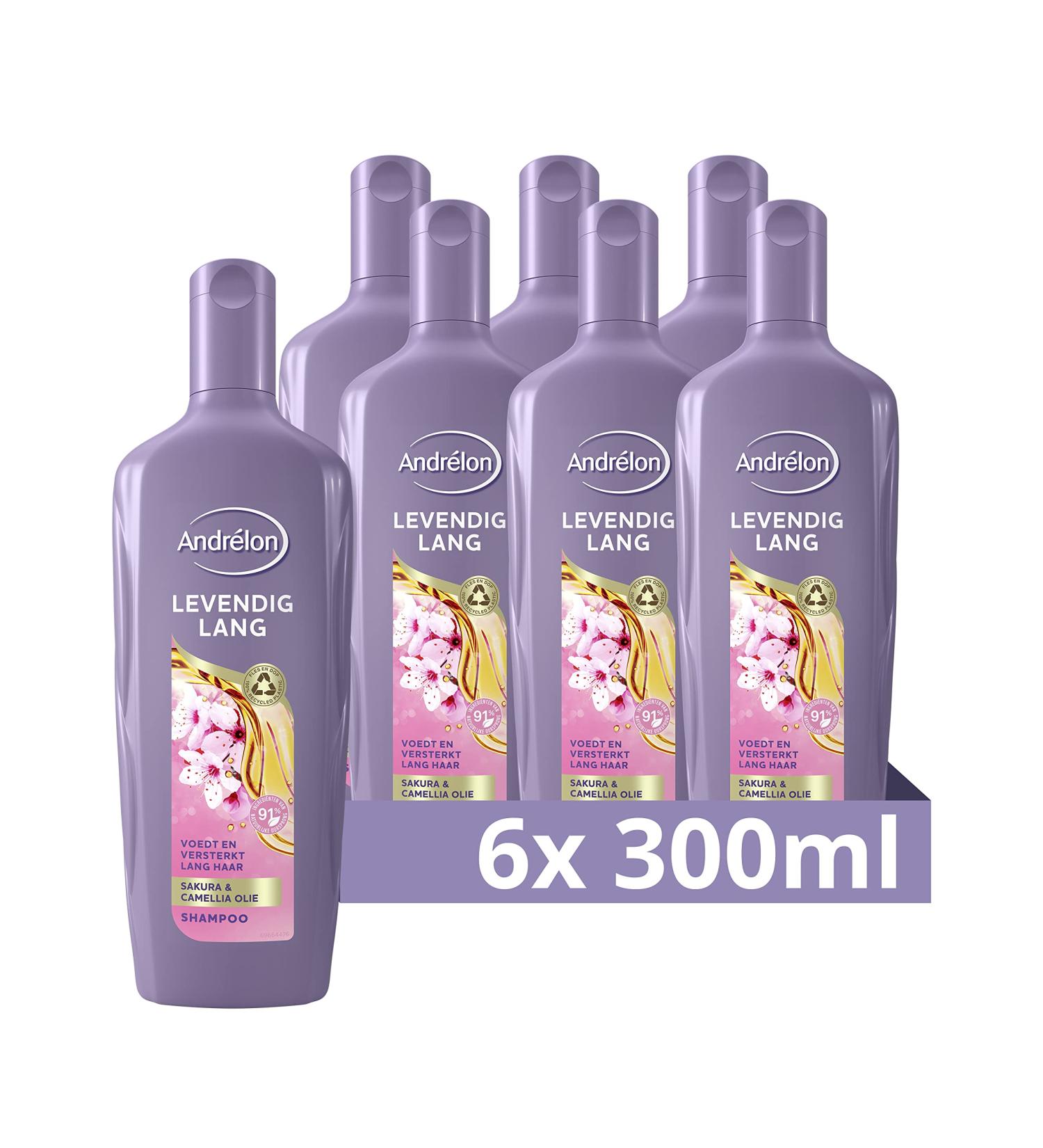 Unilever Benelux Andr lon Lively Long Shampoo nourishes and strengthens long hair 6 x 300 ml Value pack - Buy Online on GoSupps.com
