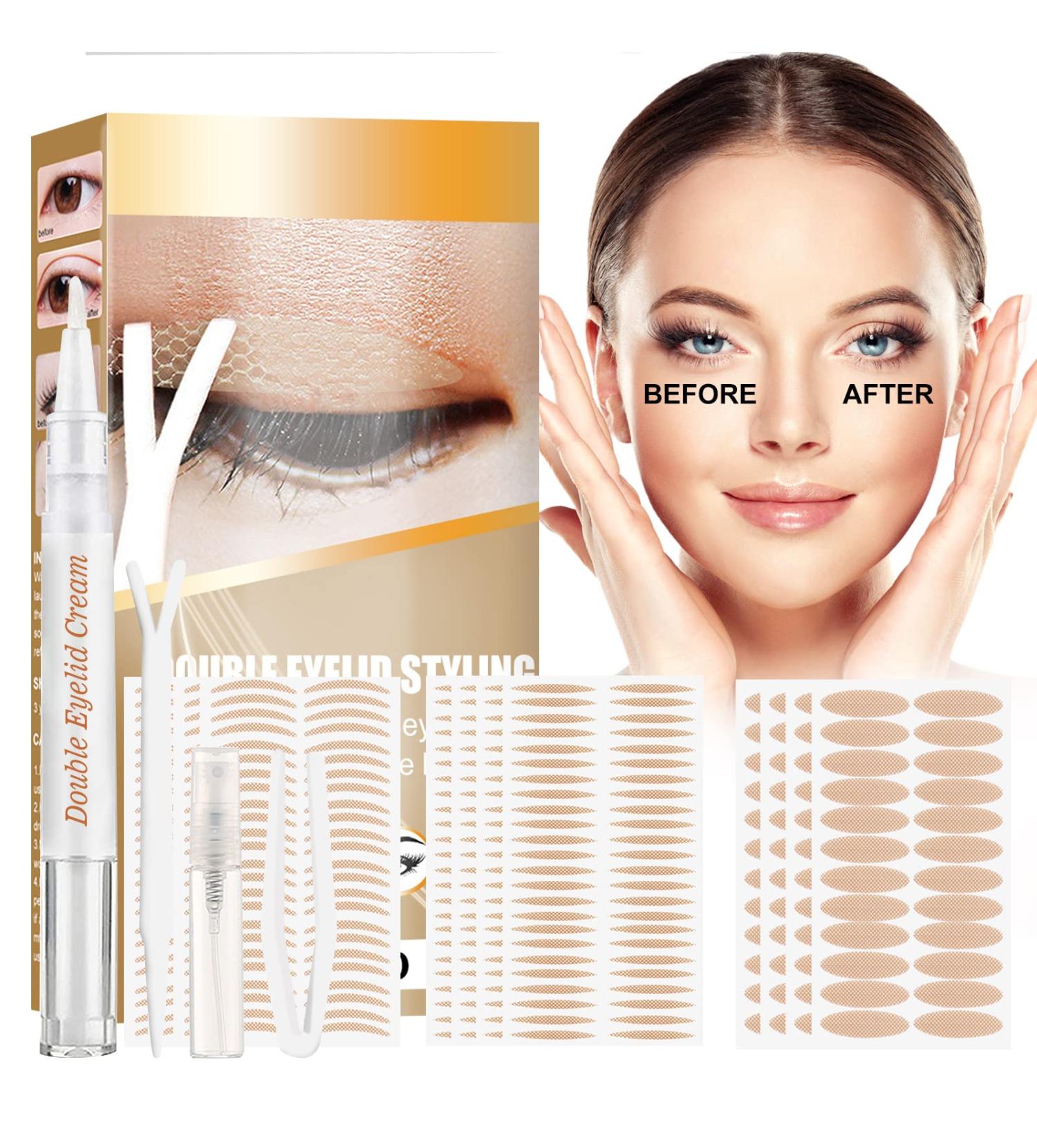 Eyelid Lift Strips Eyelid Tape Kit 480PCS Invisible Waterproof Lids by Design Double Eyelid Tape for Hooded Droopy Uneven Mono-eyelids - Buy Online on GoSupps.com