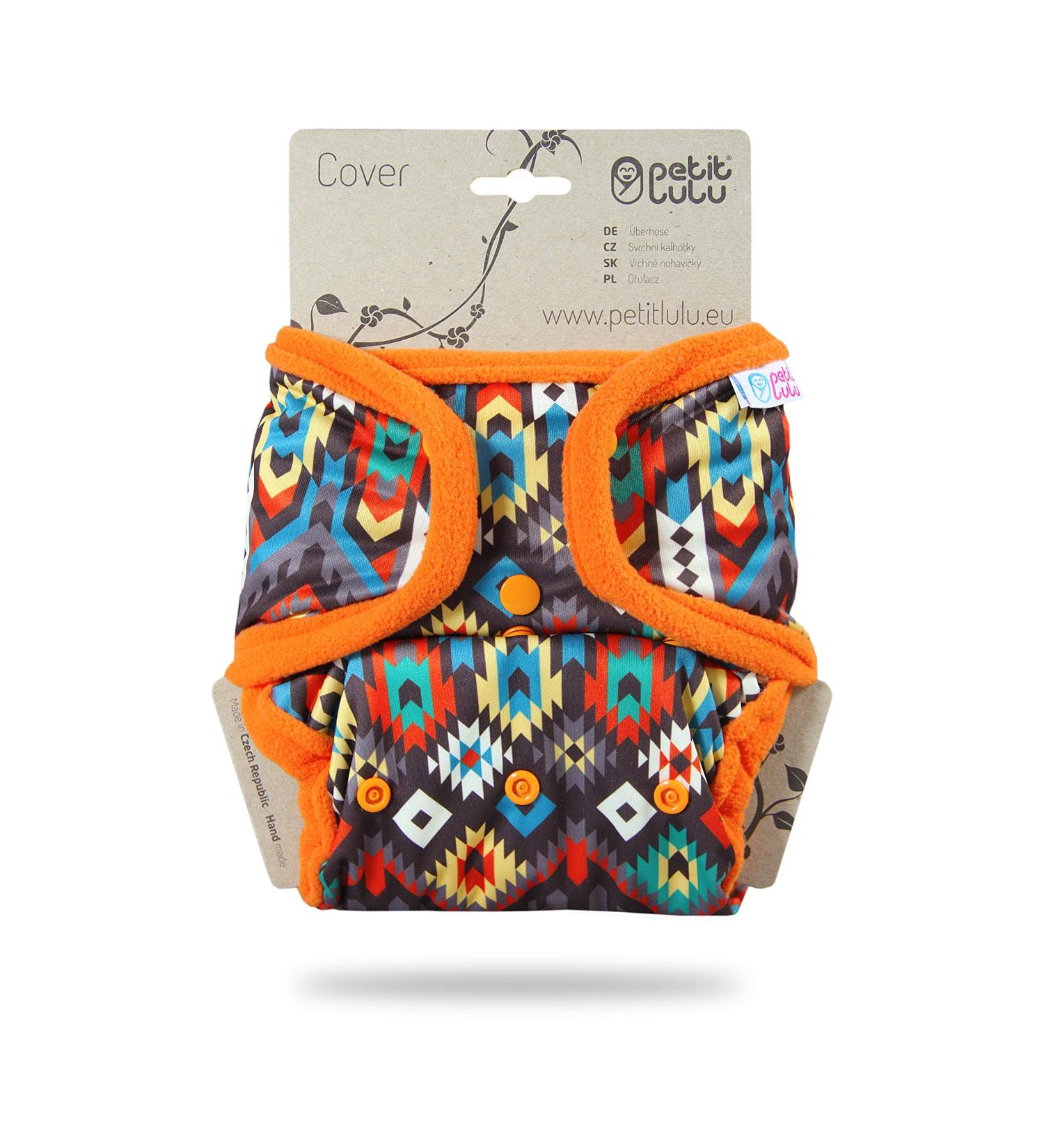 Petit Lulu Cloth Nappy Wrap | One Size (11-35.2 lbs) | Snaps | Washable Diaper Wrap - Made in Europe | Ethno Print - Buy Online on GoSupps.com