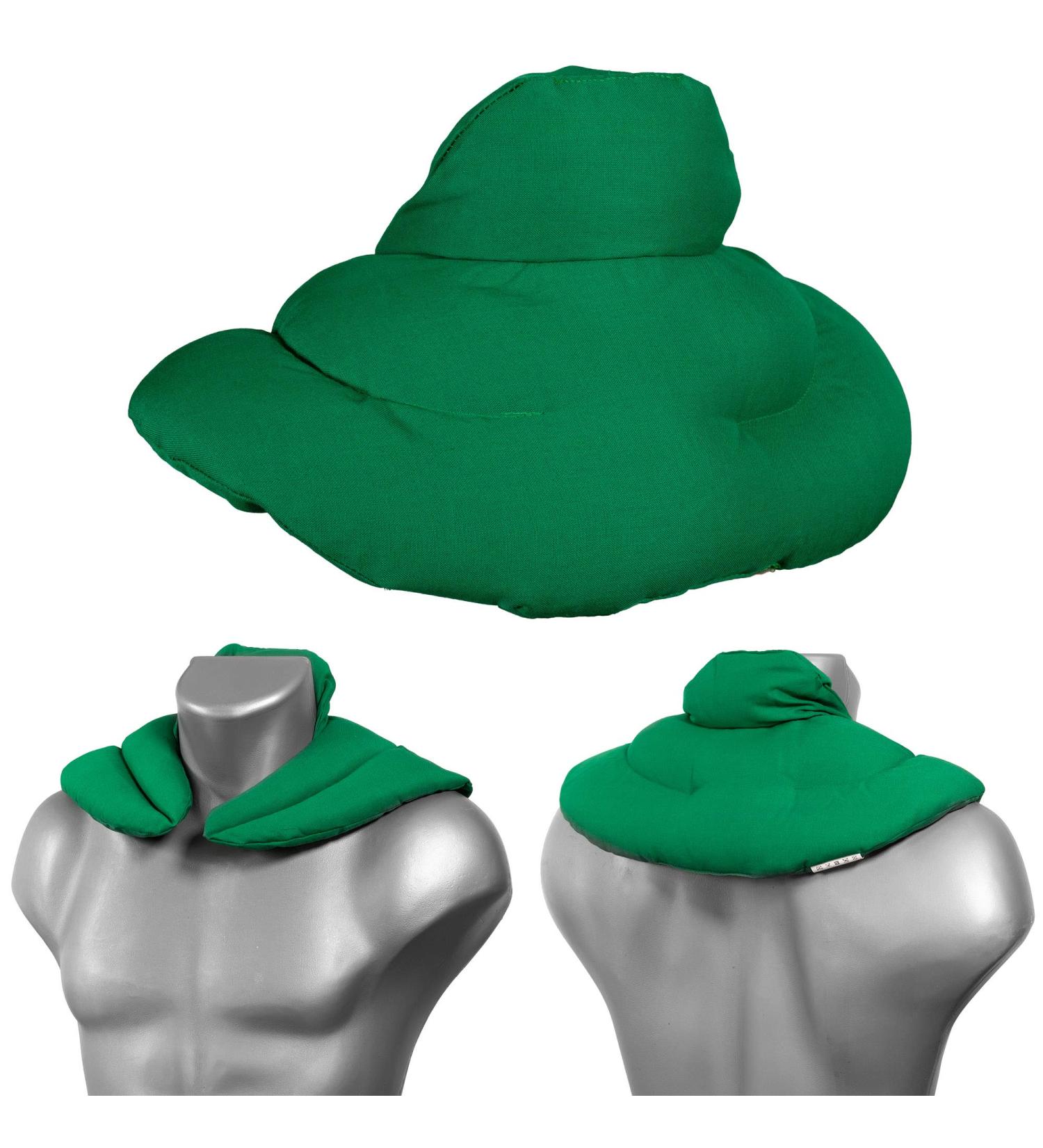 Comfort Neck Pillow with Stand-Up Collar - Green Rapeseed Heat Pad for Neck & Shoulder Relief | International Shipping Available - Buy Online on GoSupps.com