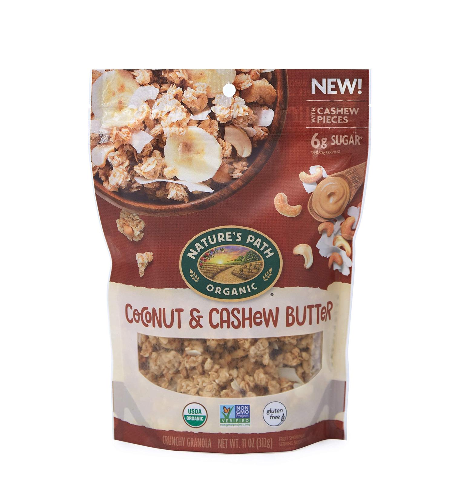 Organic Gluten Free Granola Coconut & Cashew Butter 11 Oz Pouch (Pack of 8)
