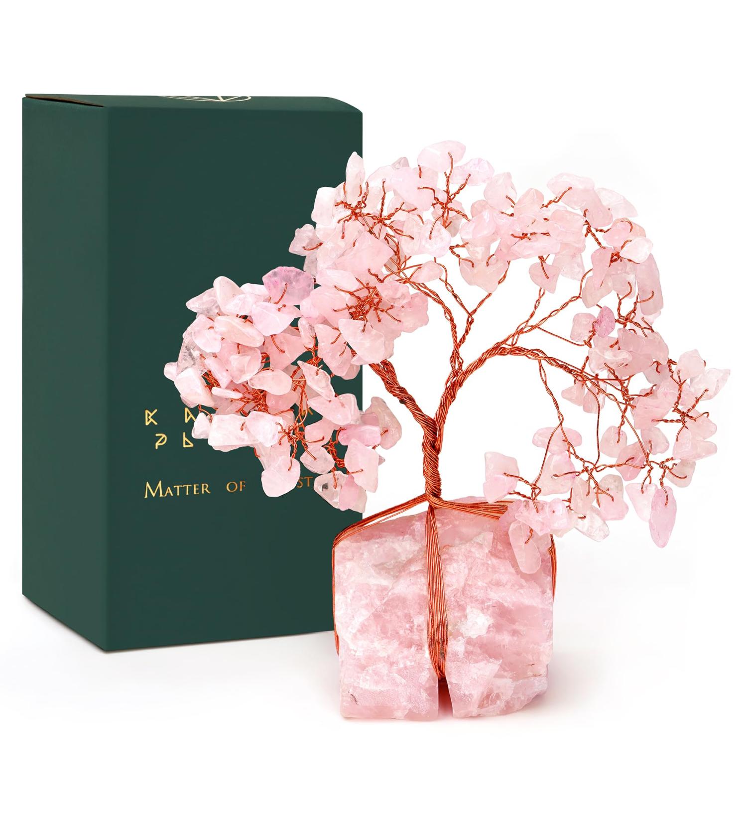 Rose Quartz Crystal Trees for Home & Office Decor | Chakra Healing & Positive Energy | Unique Spiritual Gifts for Women & Moms - Buy Online on GoSupps.com