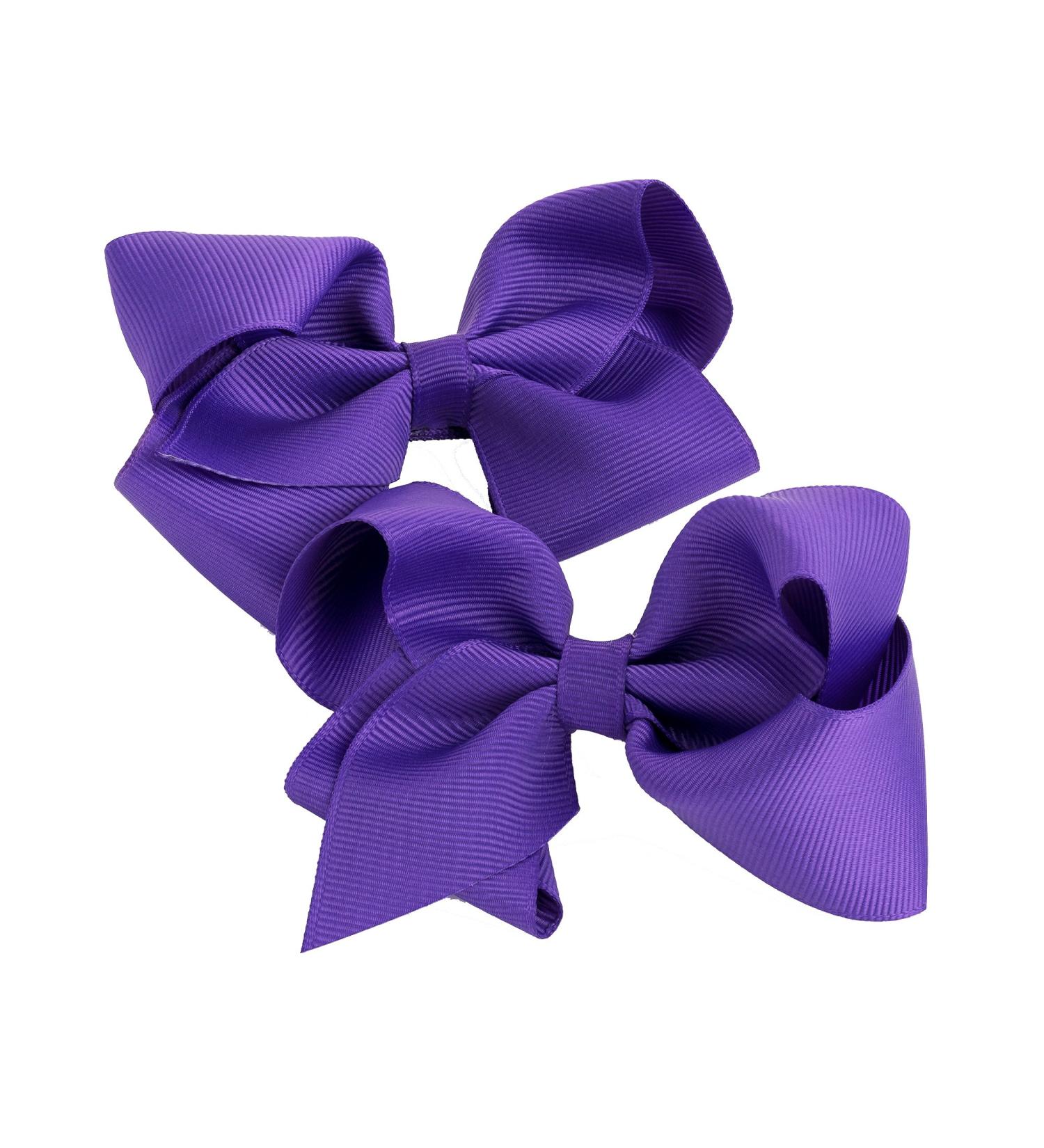 GIZZY Girls Two Piece Purple Bows Hair Clip Set.