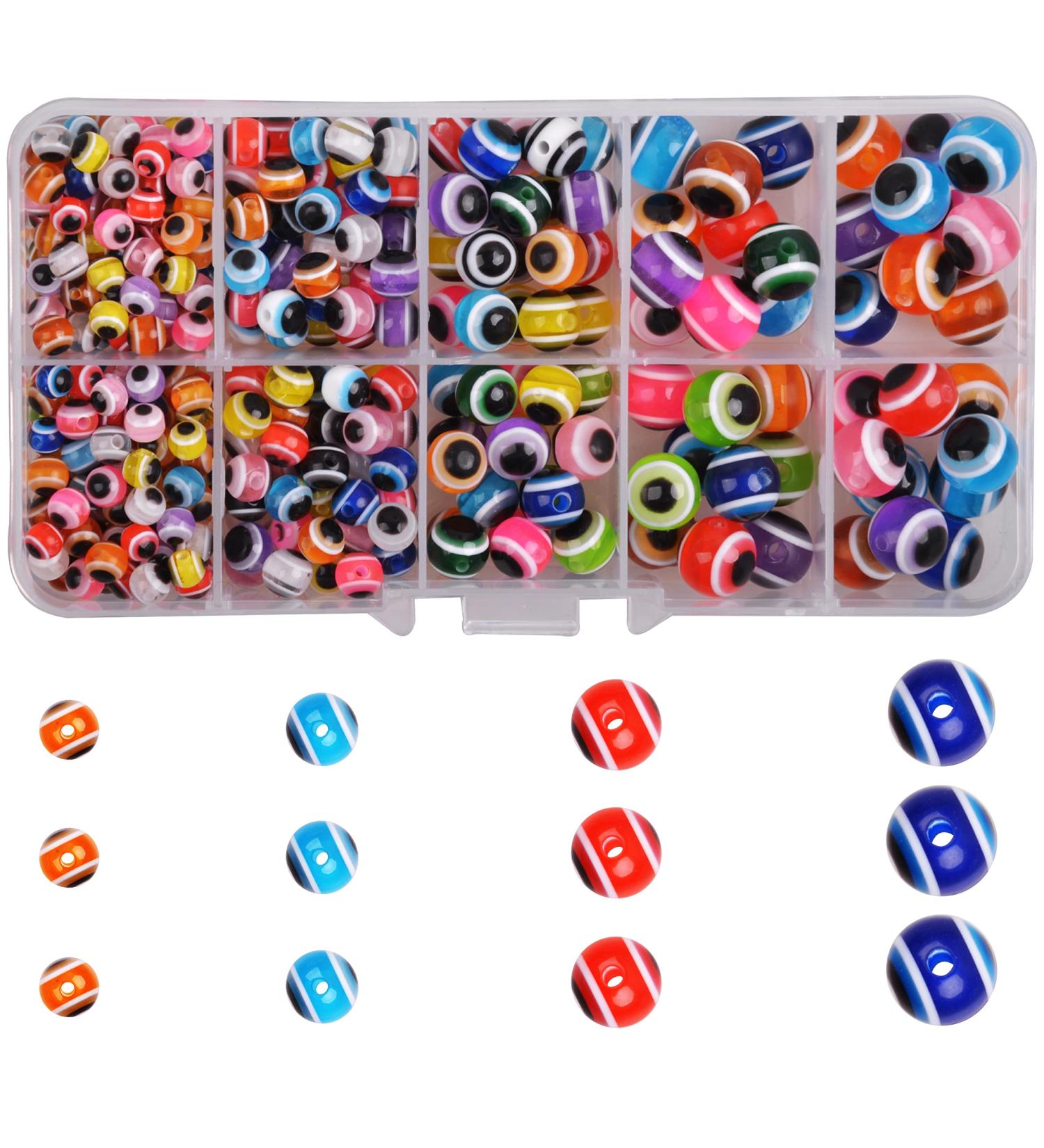 Multicolor Fishing Beads Assortment Kit - 380PCS Round Plastic Bait Eggs - 5mm, 6mm, 8mm, 10mm - Buy Online on GoSupps.com