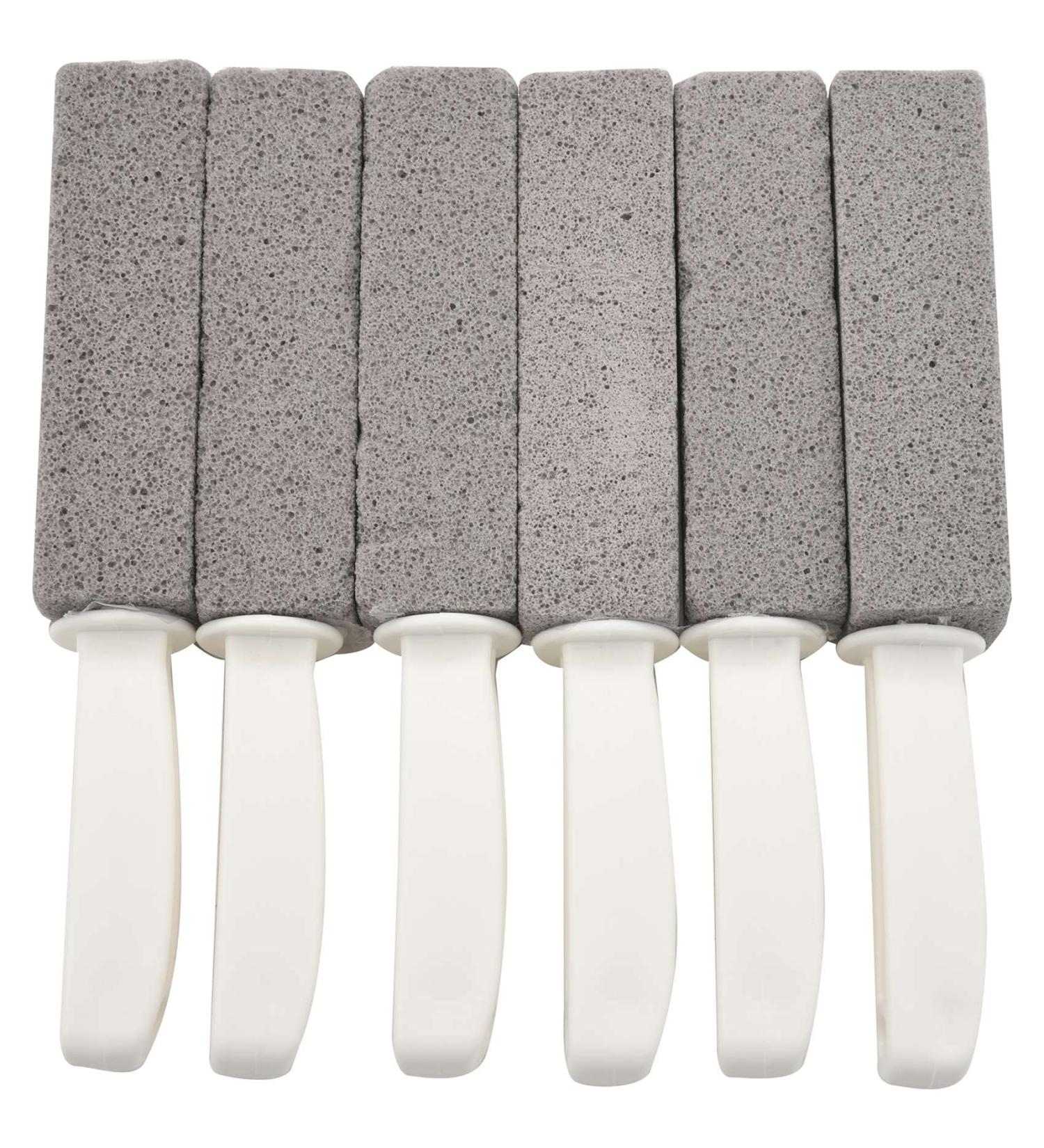 Lizusidtsy Toilet Bowl Pumice Cleaning Stone with Handle for Toilet Cleaning Hard Water Ring Remover 6 Pack - Buy Online on GoSupps.com