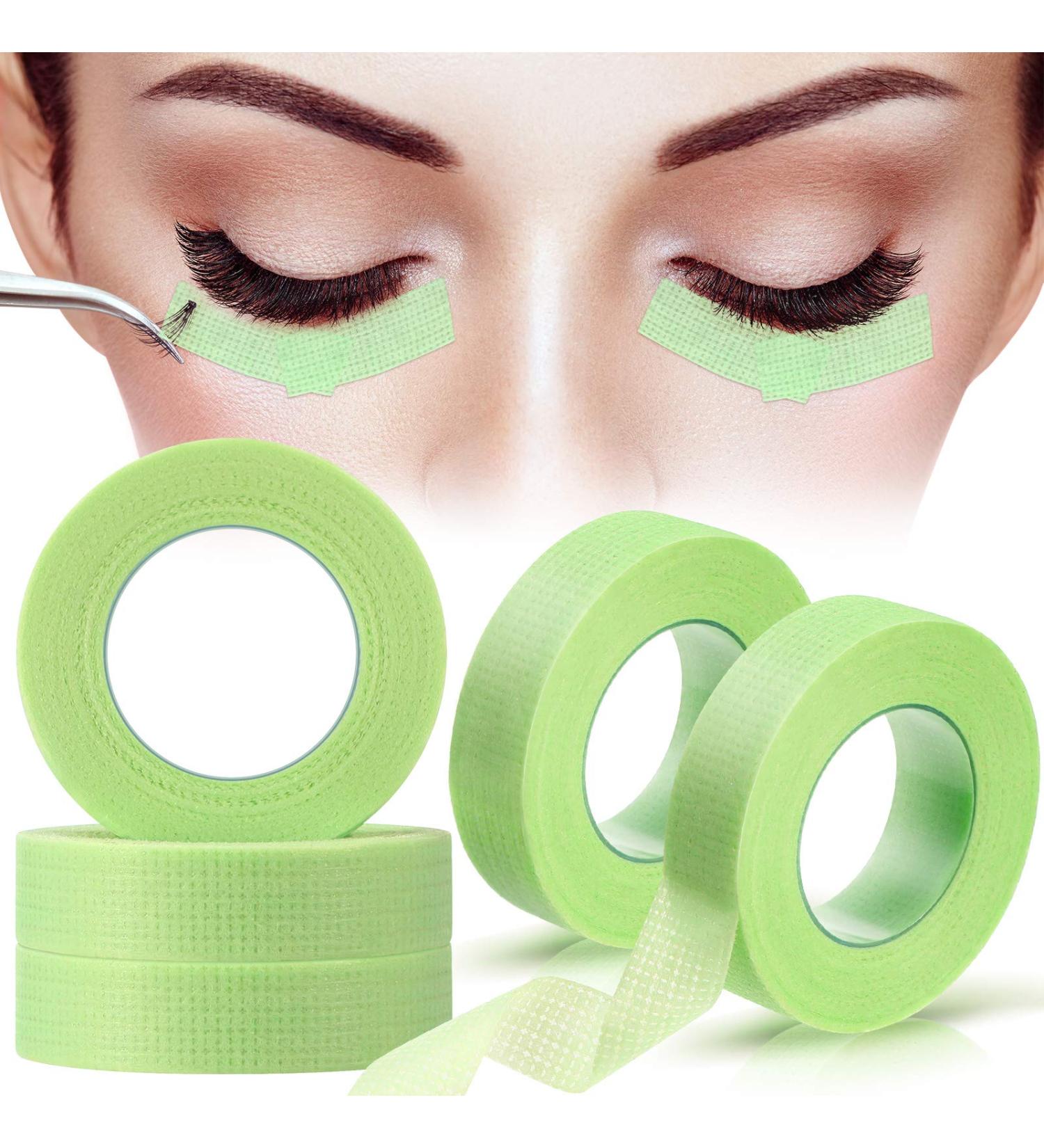 5 Rolls Green Eyelash Extension Bands - Breathable 0.5 Inch Adhesive Ligament for Volume Eyelash Refinement - 10 Yards - Buy Online on GoSupps.com