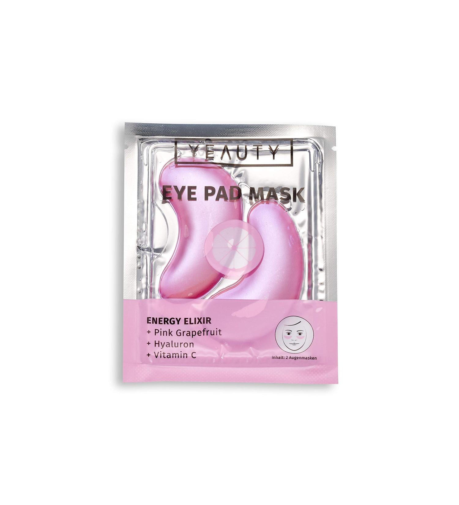 Yeauty Energy Elixir Eye Pad Mask - Hydrating Pink Grapefruit & Vitamin C Eye Pads for Revitalized Skin (1x 2 Pieces) - Buy Online on GoSupps.com