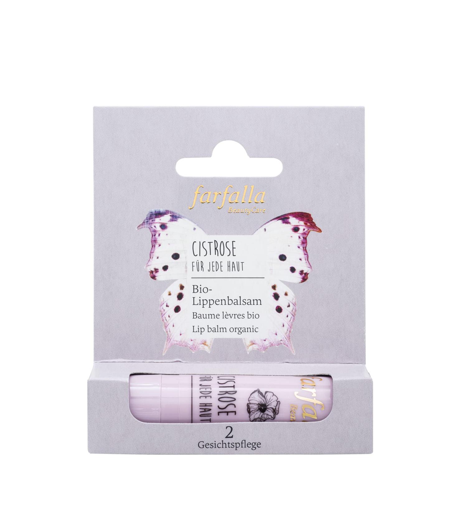 Farfalla Cistro Organic Lip Balm - Vegan Moisture Protection for Tender Lips | 100% Certified Natural Care Stick - Buy Online on GoSupps.com