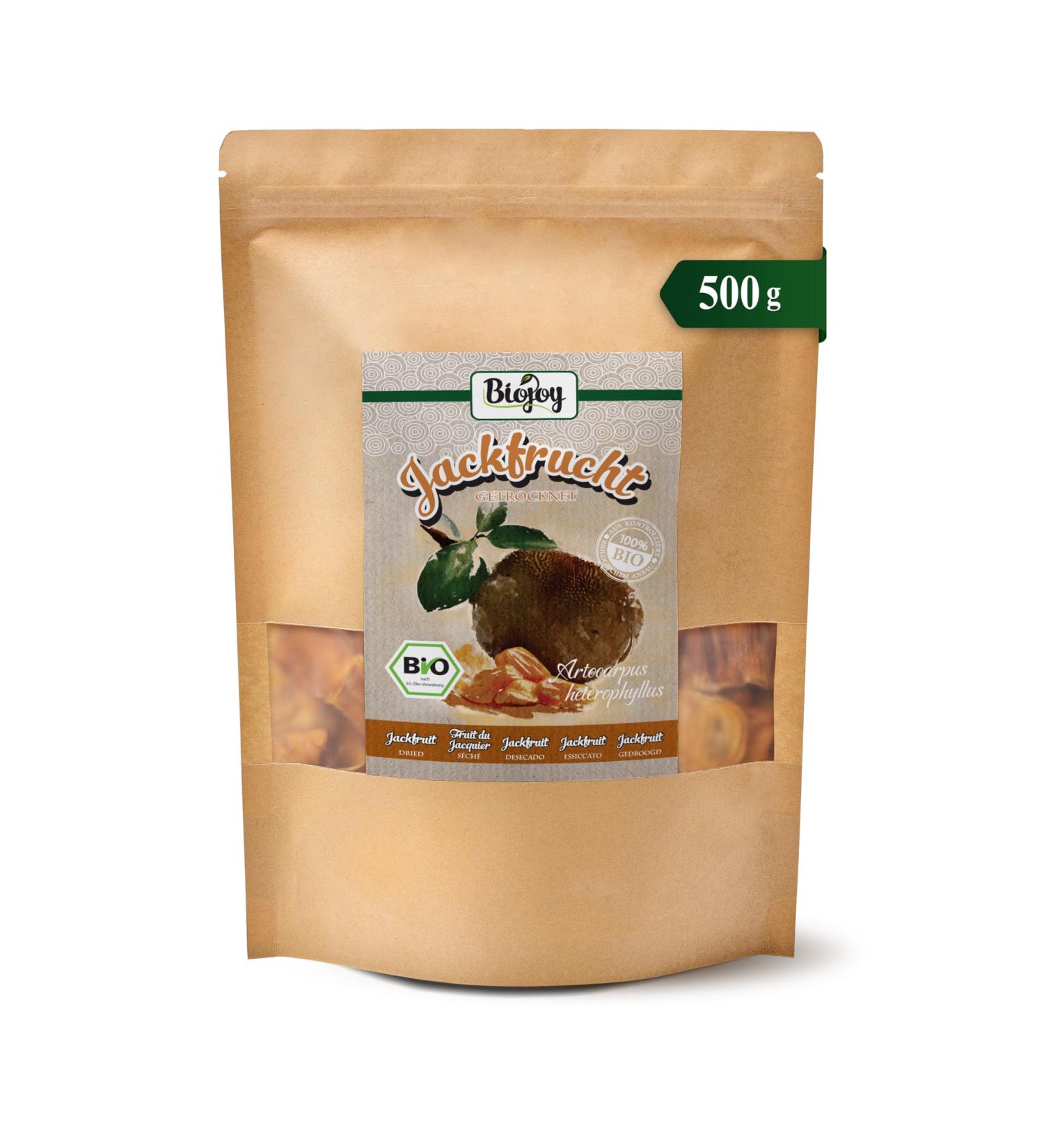  Biojoy Biojoy Organic Dried Jackfruit (500g) Jackfruit Pieces Sulfur-Free - Buy Online on GoSupps.com
