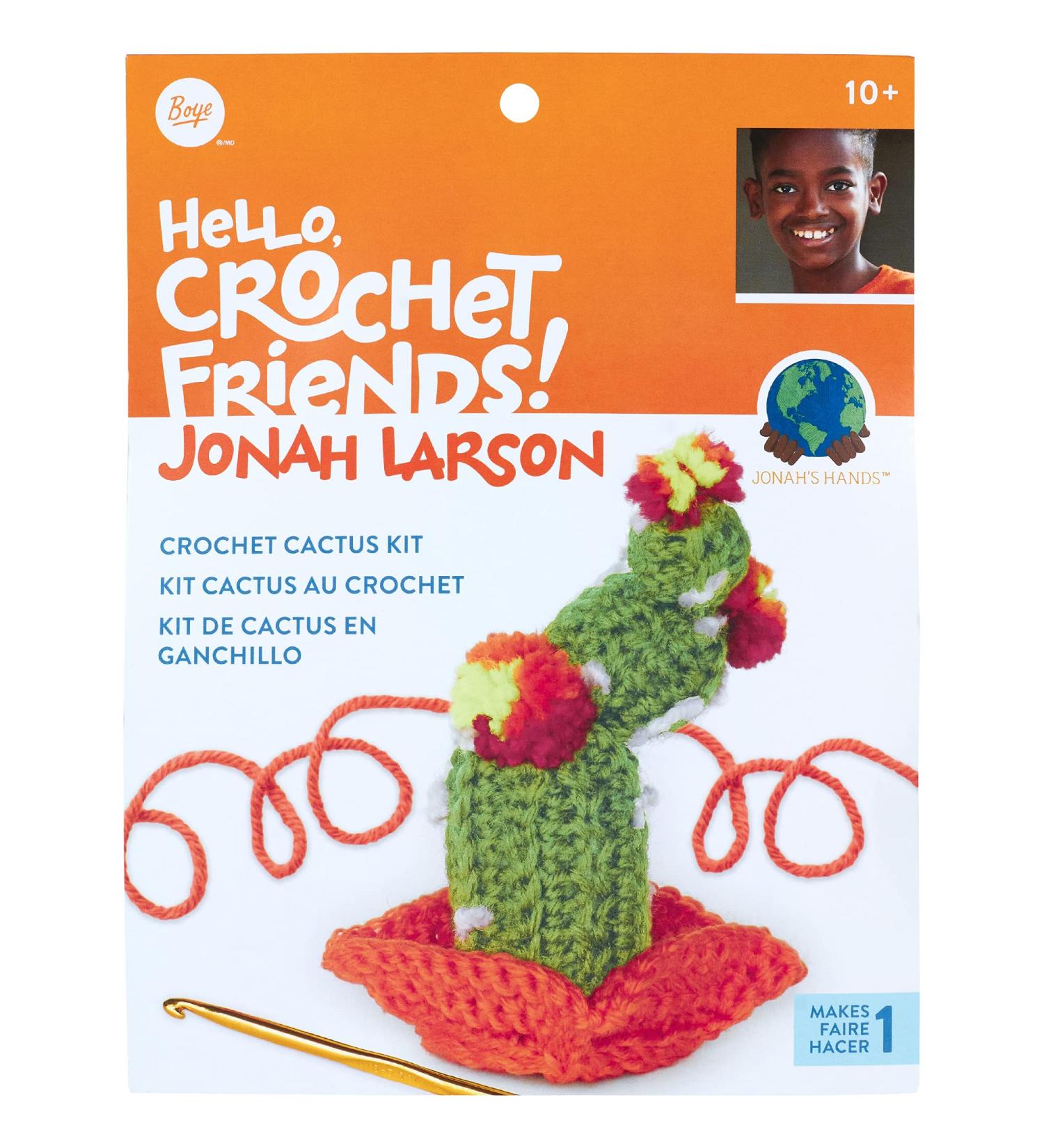 Boye Jonah's Hands Beginners Crochet Cactus Kit - 8 pcs, Multicolor - Buy Online on GoSupps.com