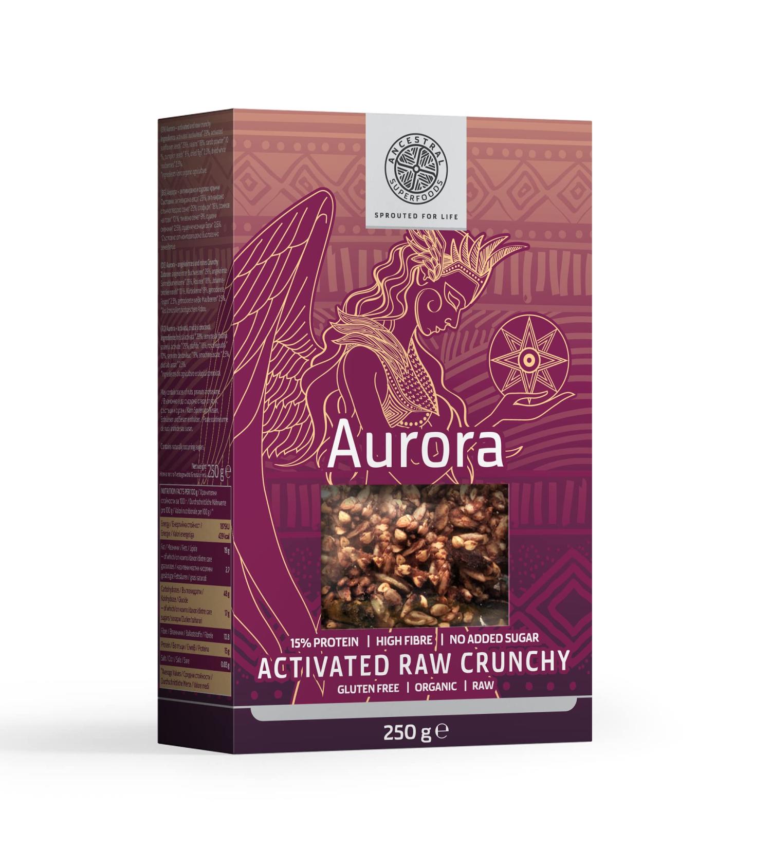 Ancestral Superfoods Aurora- Activated Raw Crunchy - Healthy Breakfast - 15% Protein High Fibre No Added Sugar 250g (5-10 servings) - Buy Online on GoSupps.com