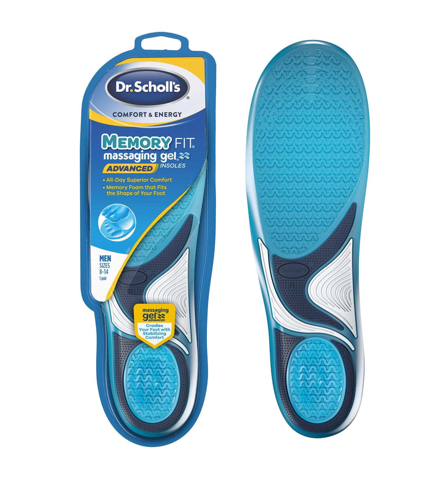 Dr. Scholl's Comfort & Energy Memory Fit Insoles for Men | Size 8-14 - Ultimate Support - Buy Online on GoSupps.com