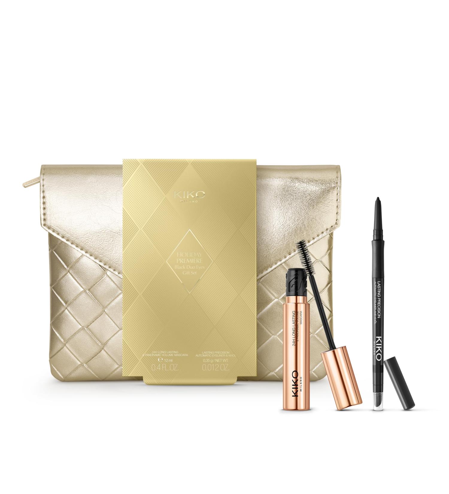 KIKO Milano Holiday Premi re Black Duo Eyes Gift Set | Eye Gift Set: Volume-Enhancing Mascara And Black Eye Pencil - Buy Online on GoSupps.com