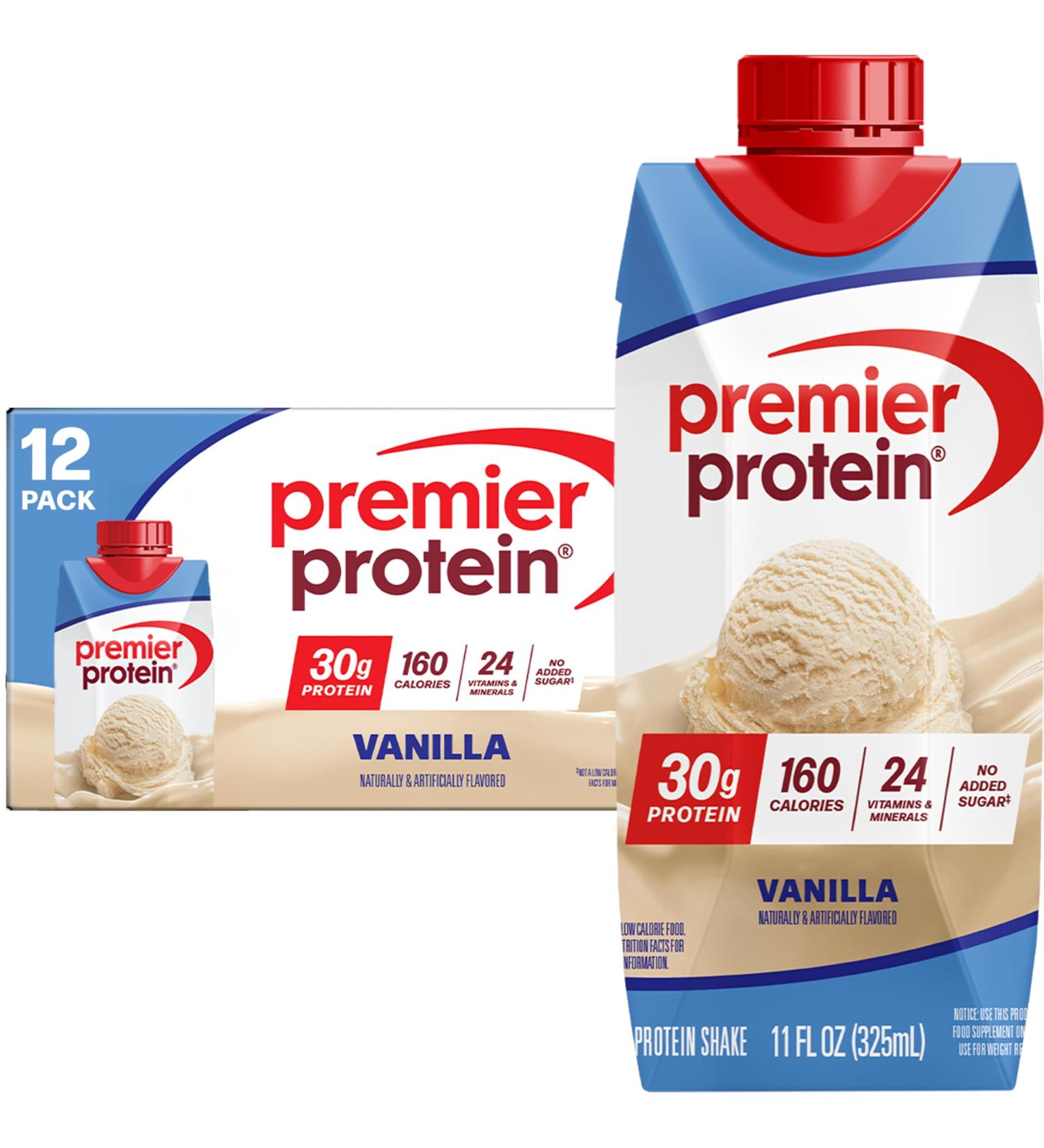 Premier Protein Shake, Vanilla, 30g Protein, No Added Sugar, 24 Vitamins & Minerals to Support Immune Health, 11 fl oz, 12 Pack (Packaging May Vary) Vanilla 11 Fl Oz (Pack of 12) - Buy Online on GoSupps.com