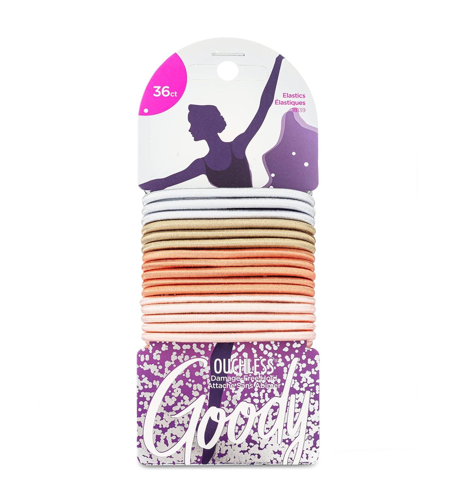 Goody Icy Holiday Ornament Elastics - 36 Count Assorted - Hair Accessories for Men, Women, Boys, and Girls - Secure & Style with Ease - Pain-Free for All Hair Types - Peach Pink Gold Silver - Buy Online on GoSupps.com