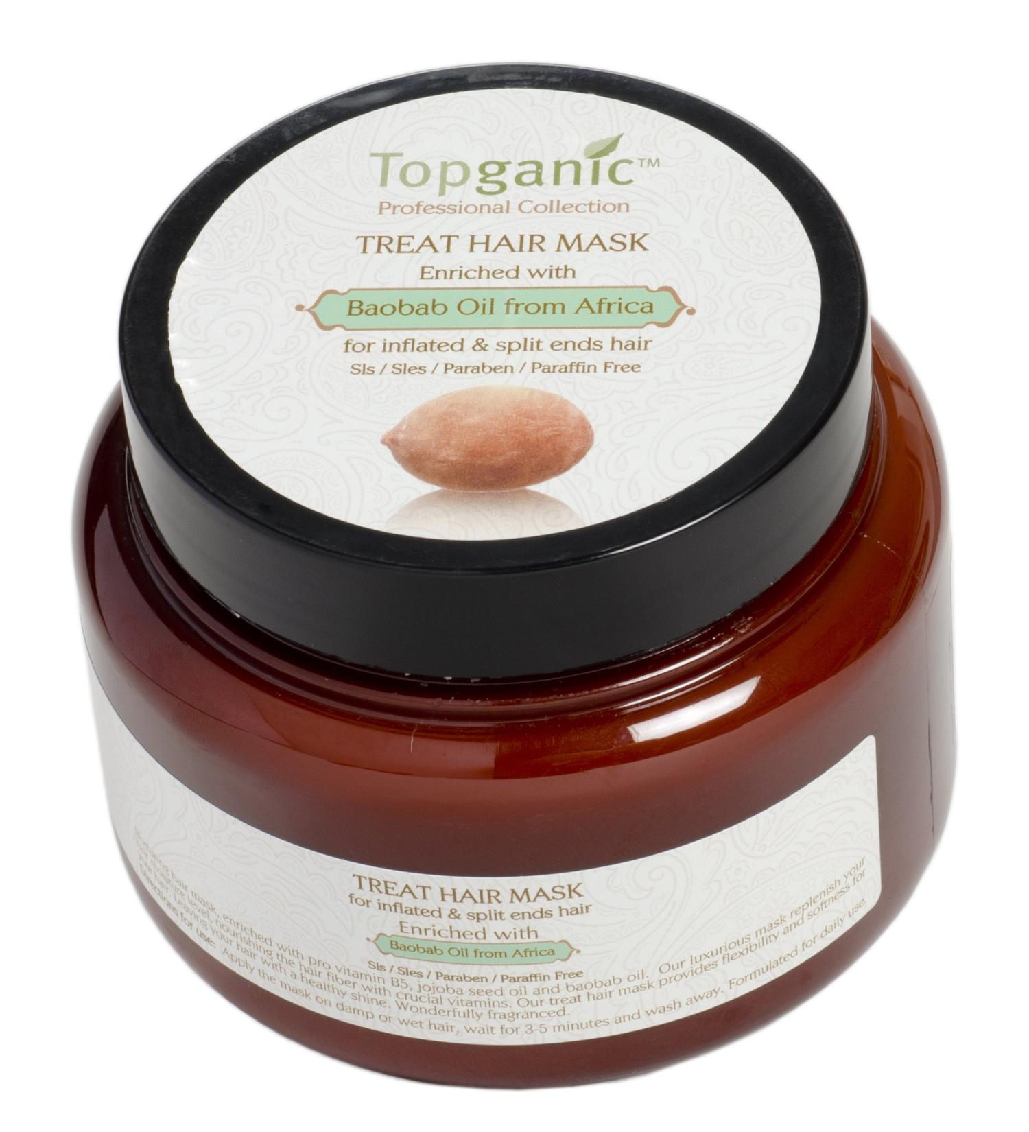 Topganic Treatment Hair Mask with Baobab Oil  16.9 Ounce